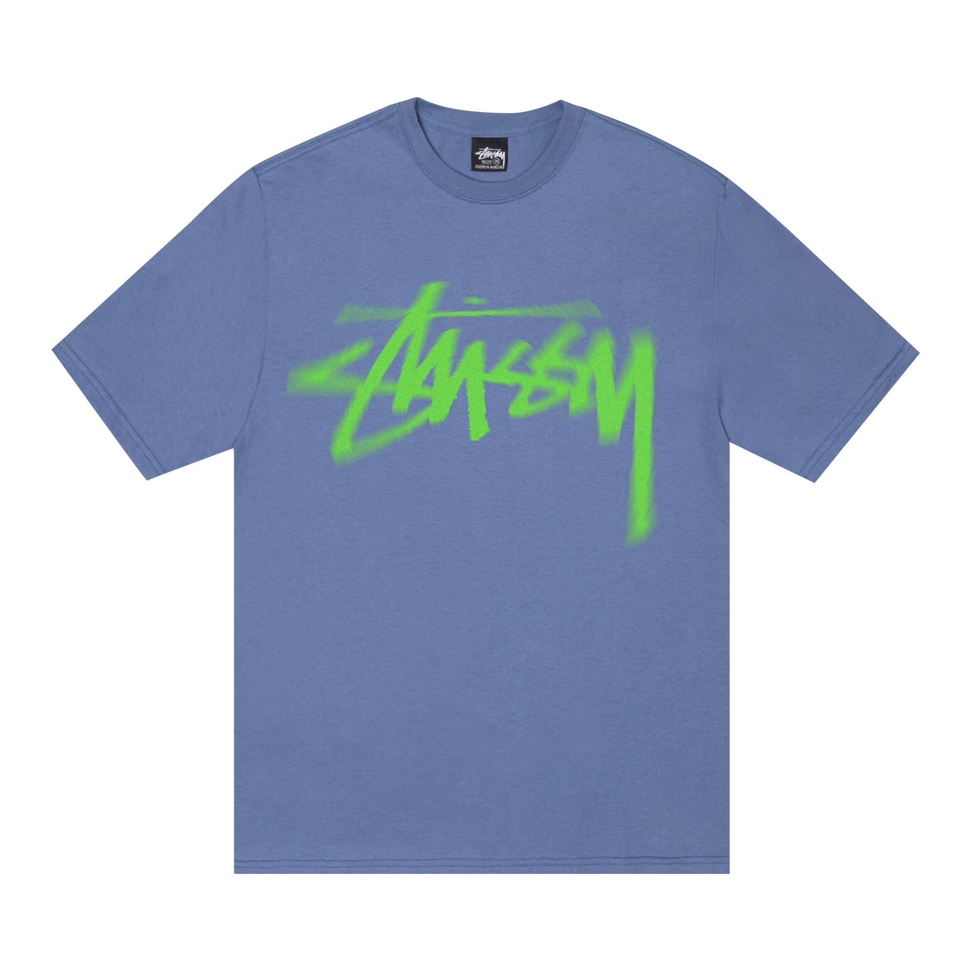 Pre-owned Stussy Dizzy Stock Tee 'storm' In Blue