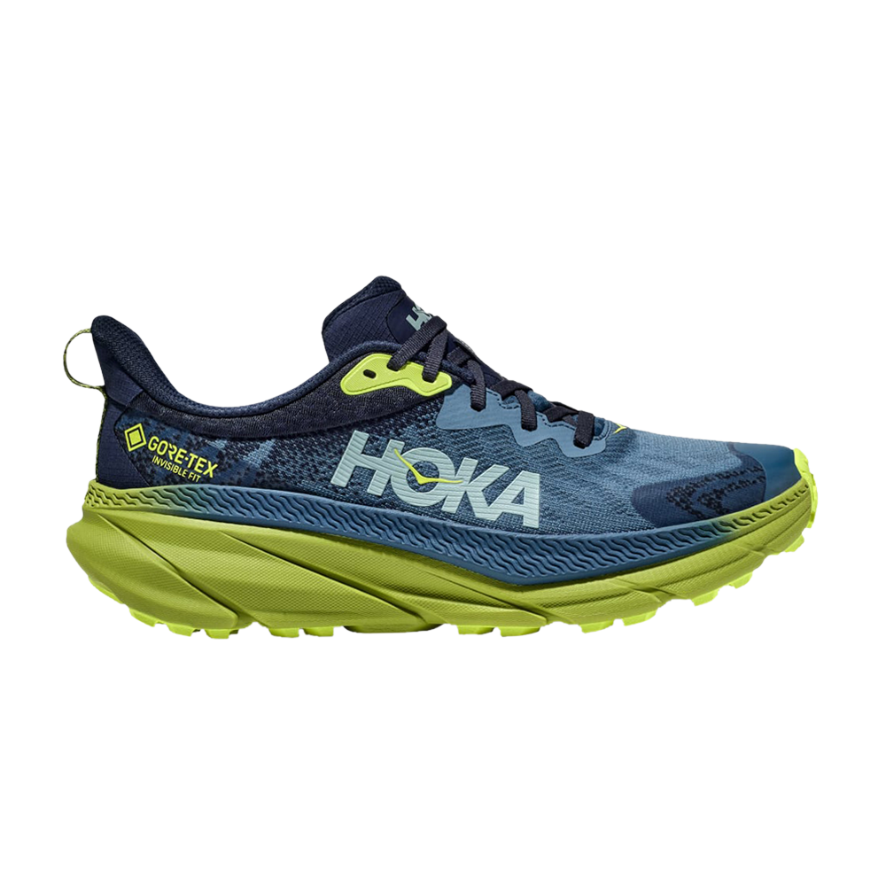 Pre-owned Hoka Challenger Atr 7 Gore-tex 'outer Space Dark Citron' In Blue