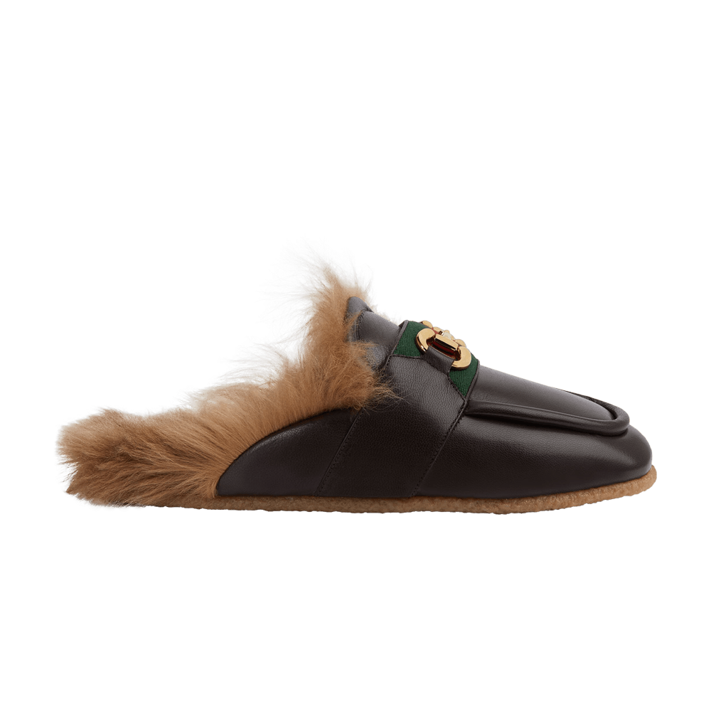 Gucci goat fur slippers online