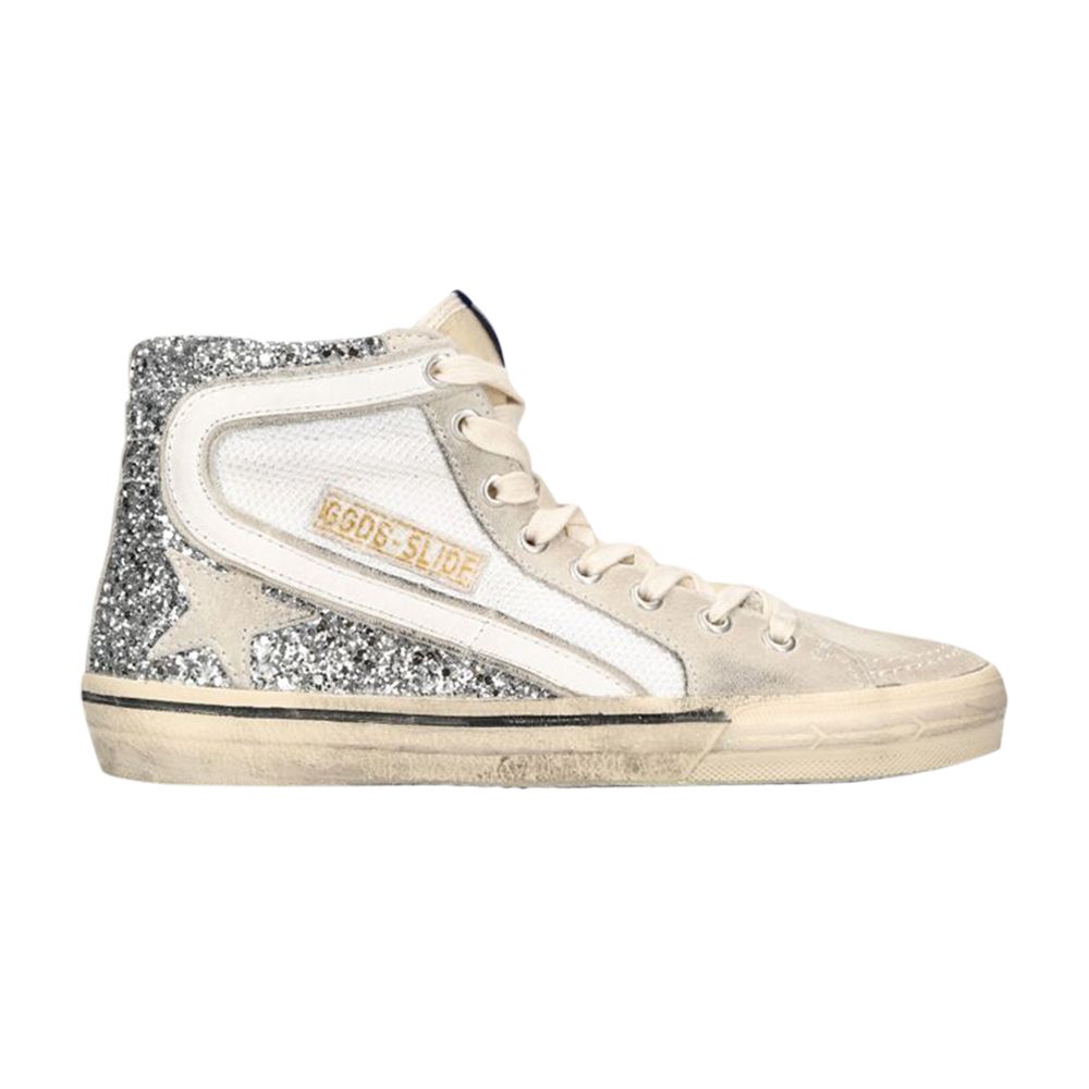 Pre-owned Golden Goose Wmns Slide Sneaker 'silver White Marble' | Women's Size 41