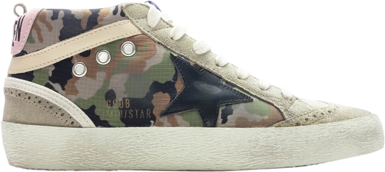 Golden Goose Wmns Mid Star 'Green Camouflage'