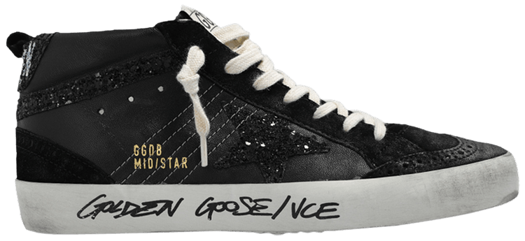 Golden Goose Wmns Mid Star 'Glitter - Black'