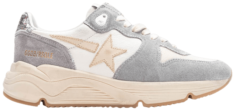 Golden Goose Wmns Running Sole Silver White Cream