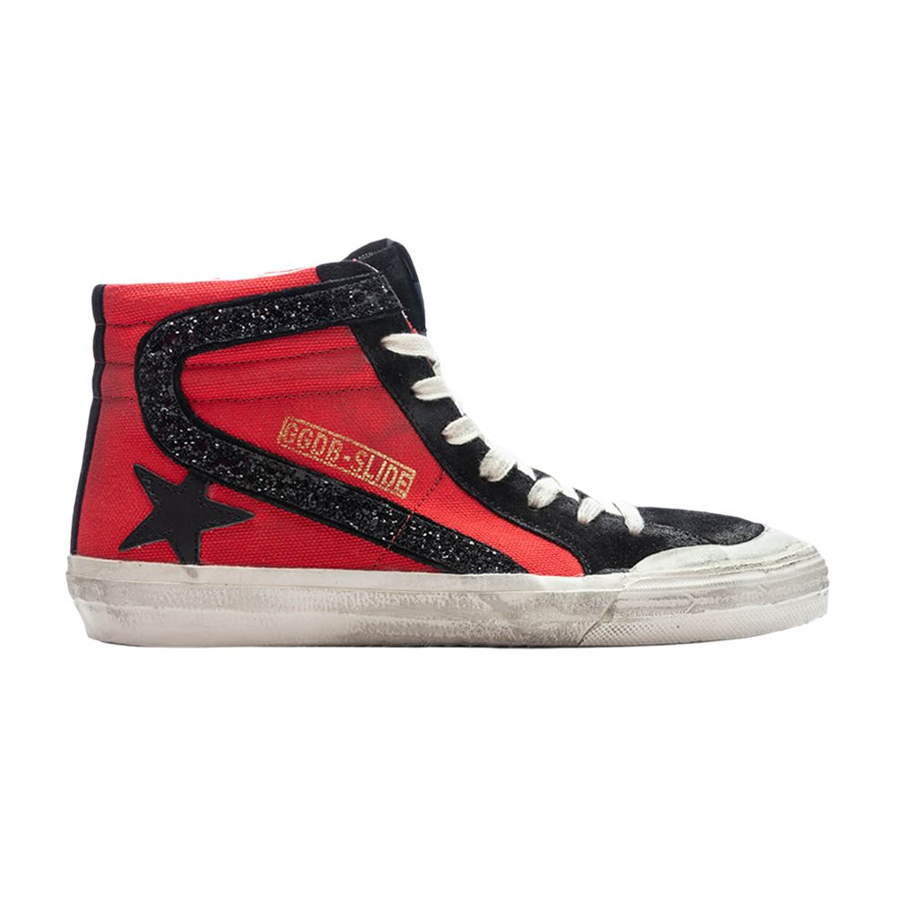 Pre-owned Golden Goose Wmns Slide Sneaker 'penstar - Red Black' | Women's Size 36