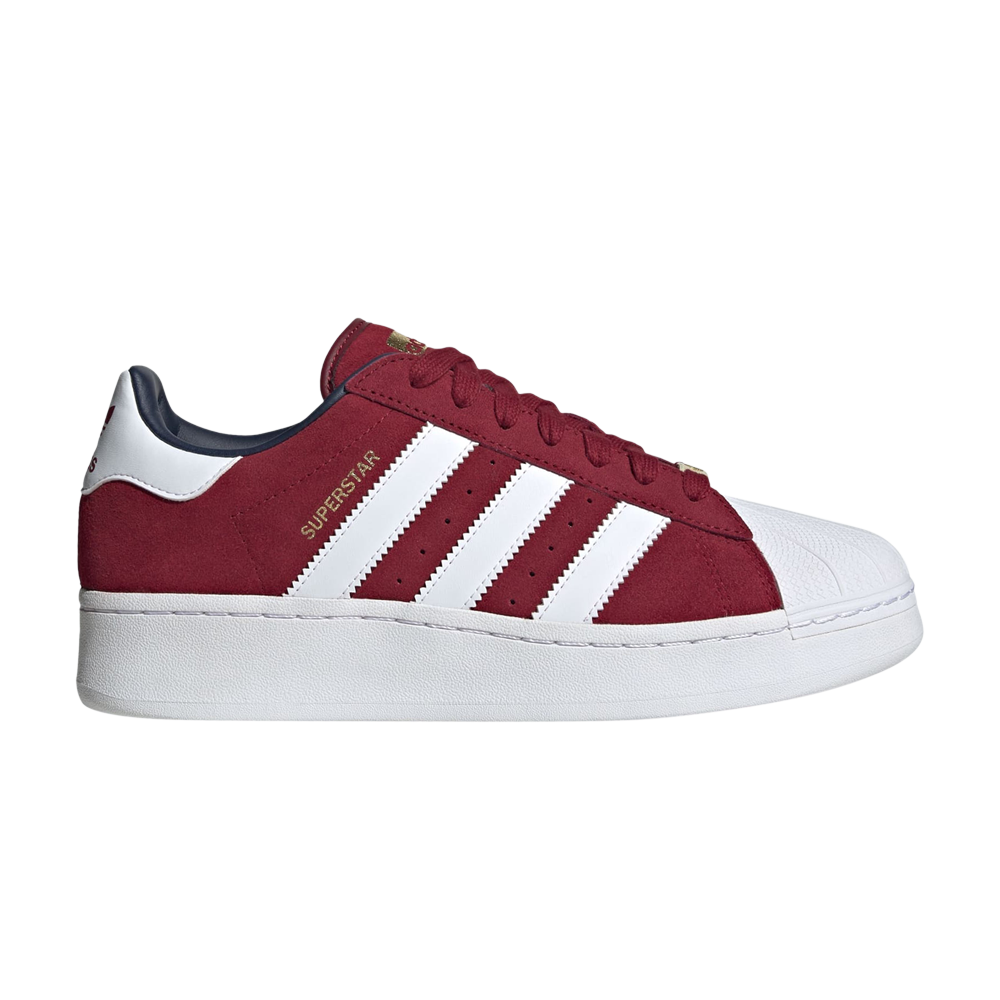 Pre-owned Adidas Originals Superstar Xlg 'collegiate Burgundy White' In Red