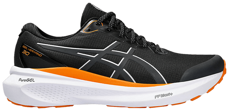 ASICS GEL-KAYANO 30 ブラック/シルバー Asics Gel-Kayano 30 Wide Breathable Shock Absorbing Non-Slip