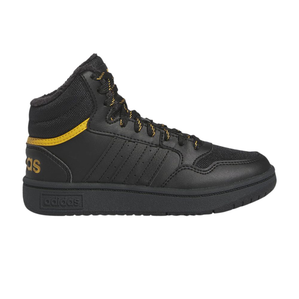 Pre-owned Adidas Originals Adidas Hoops 3.0 Mid J 'black Preloved Yellow' | Infant Size 3
