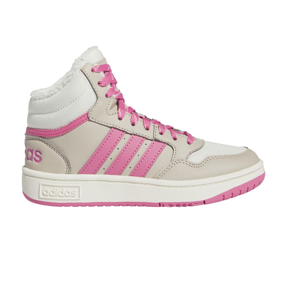 Pre-owned Adidas Originals Adidas Hoops 3.0 Mid J 'wonder Beige Pink Fusion' | Tan | Kid's Size 1.5