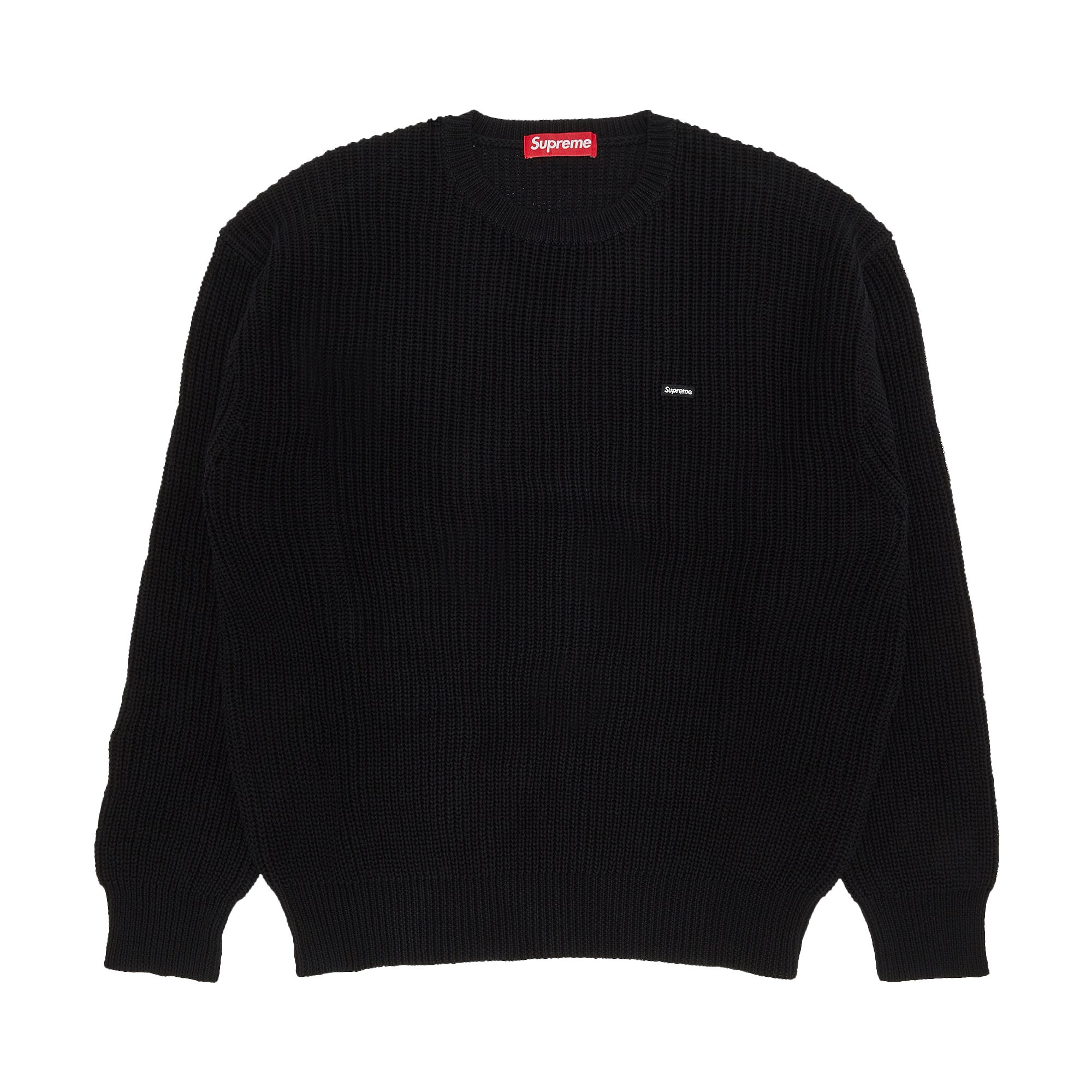 Supreme Small Box Ribbed Sweater 'Black' | Men's Size XL