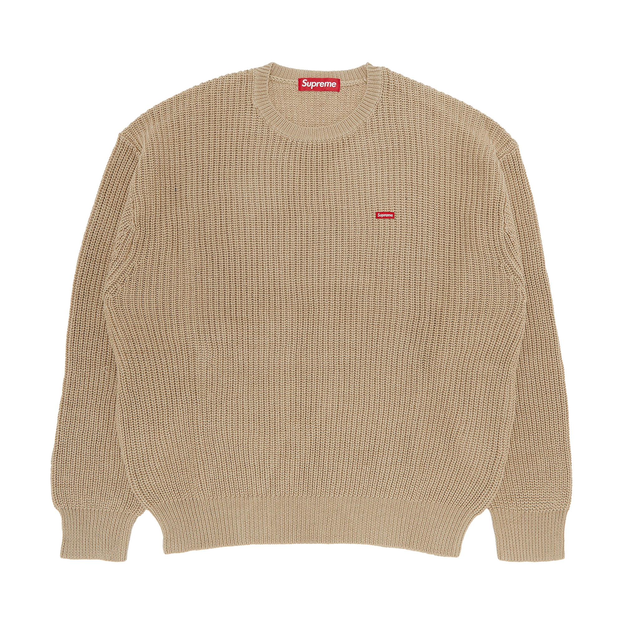 Pre-owned Supreme Small Box Ribbed Sweater 'tan'