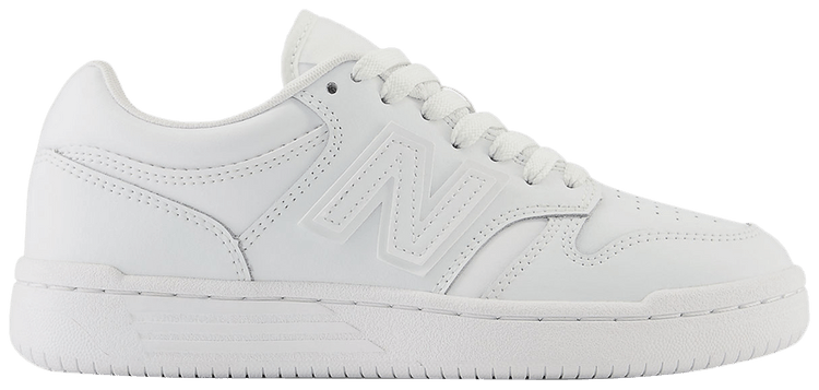 New Balance 480 Big Kid Triple White