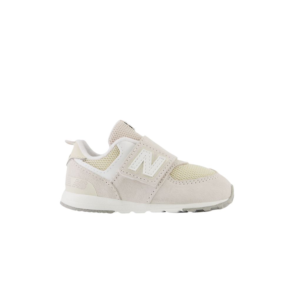 Pre-owned New Balance 574 Hook & Loop Toddler 'moonbeam Bone' | Cream | Infant Size 10 In White