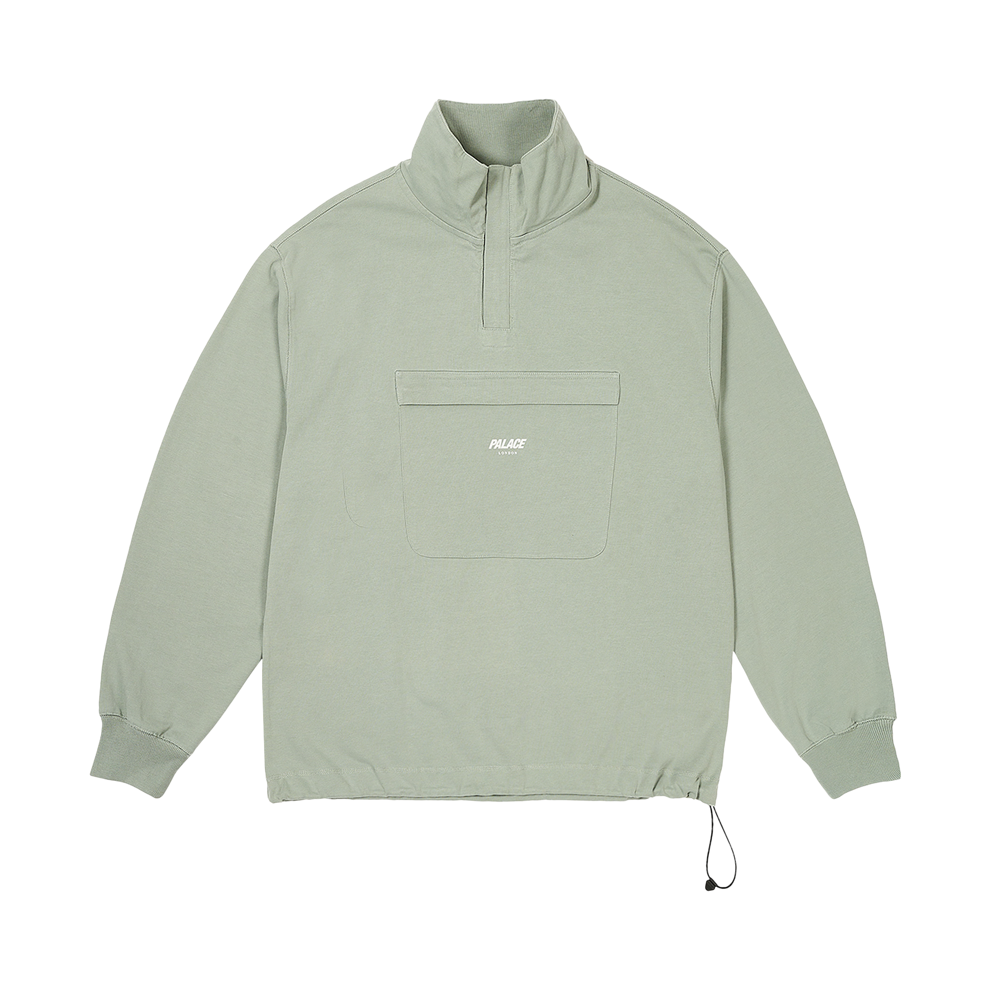 Pre-owned Palace 1/4 Zip Washed Funnel 'jade' In Green