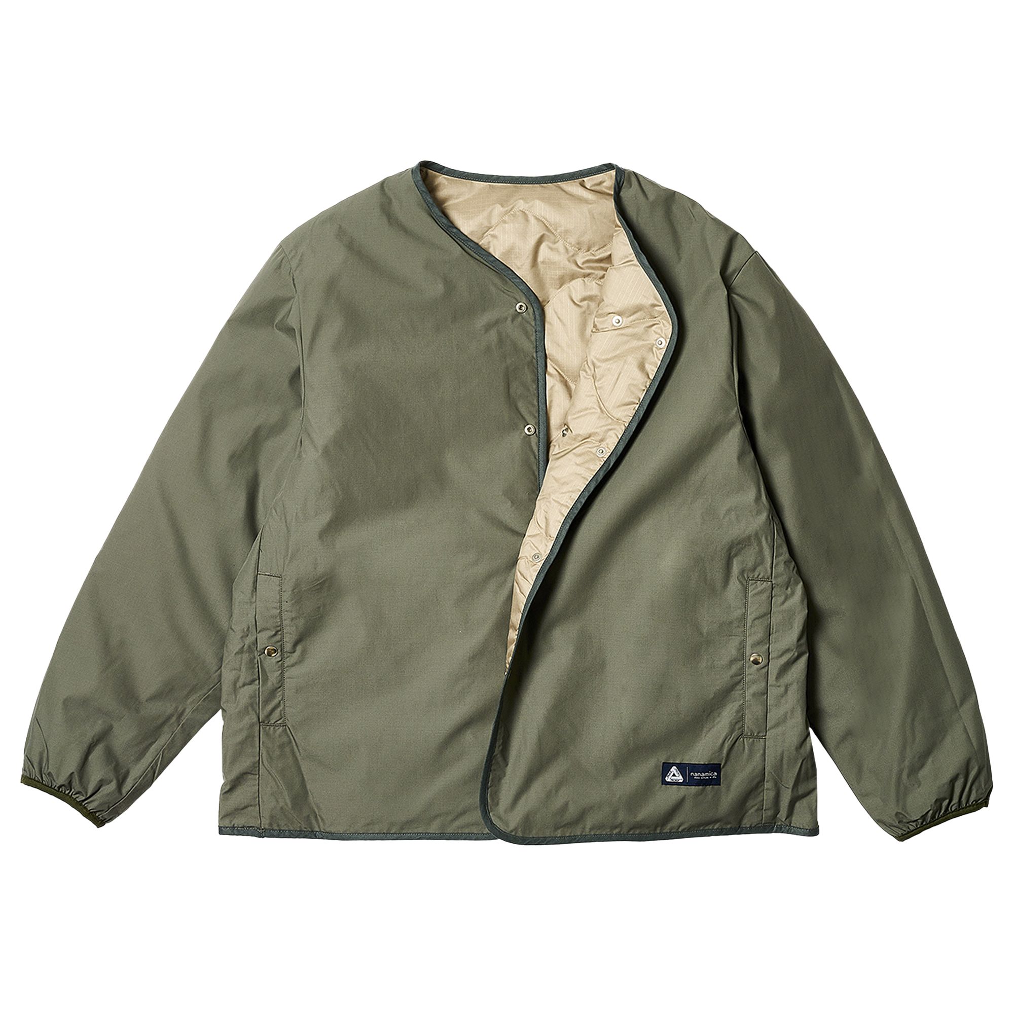 Pre-owned Nanamica X Palace Reversible Down Cardigan 'sage Green'