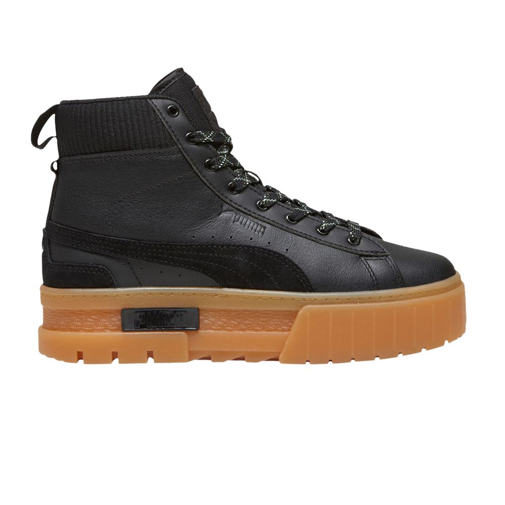 Pre-owned Puma Wmns Mayze Mid Gentle 'black Gum'