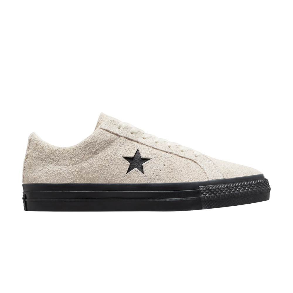 Pre-owned Converse One Star Pro Vintage Suede Low 'egret Black' In Cream