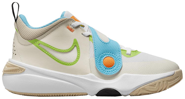 Nike Team Hustle D11 GS Pale Ivory Action Green
