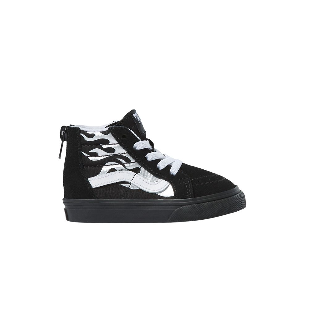 Pre-owned Vans Sk8-hi Zip Toddler 'metallic Flame - Black Silver' | Infant Size 7