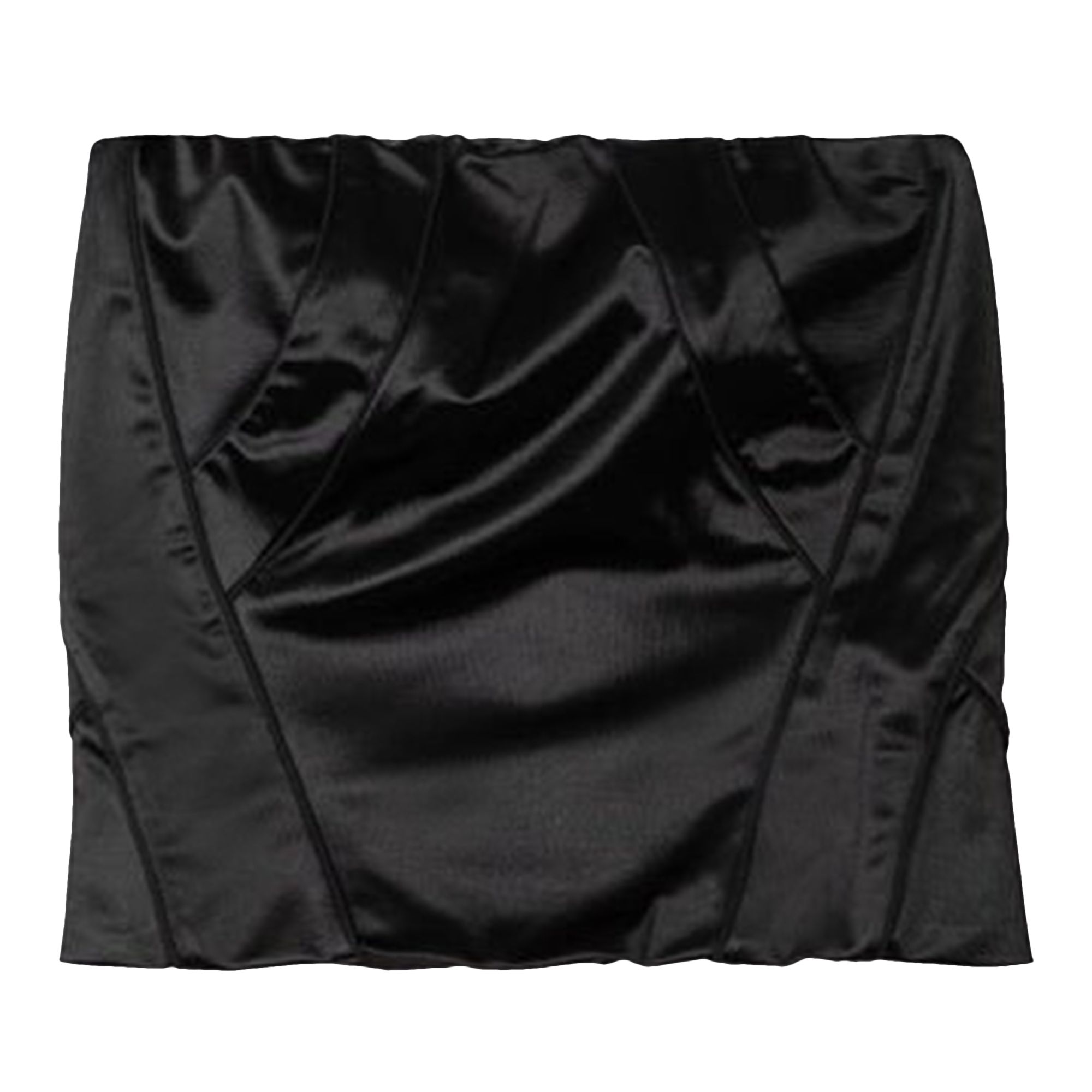 MM6 Maison Margiela Seamed Satin Tube Top 'Black' | Women's Size L
