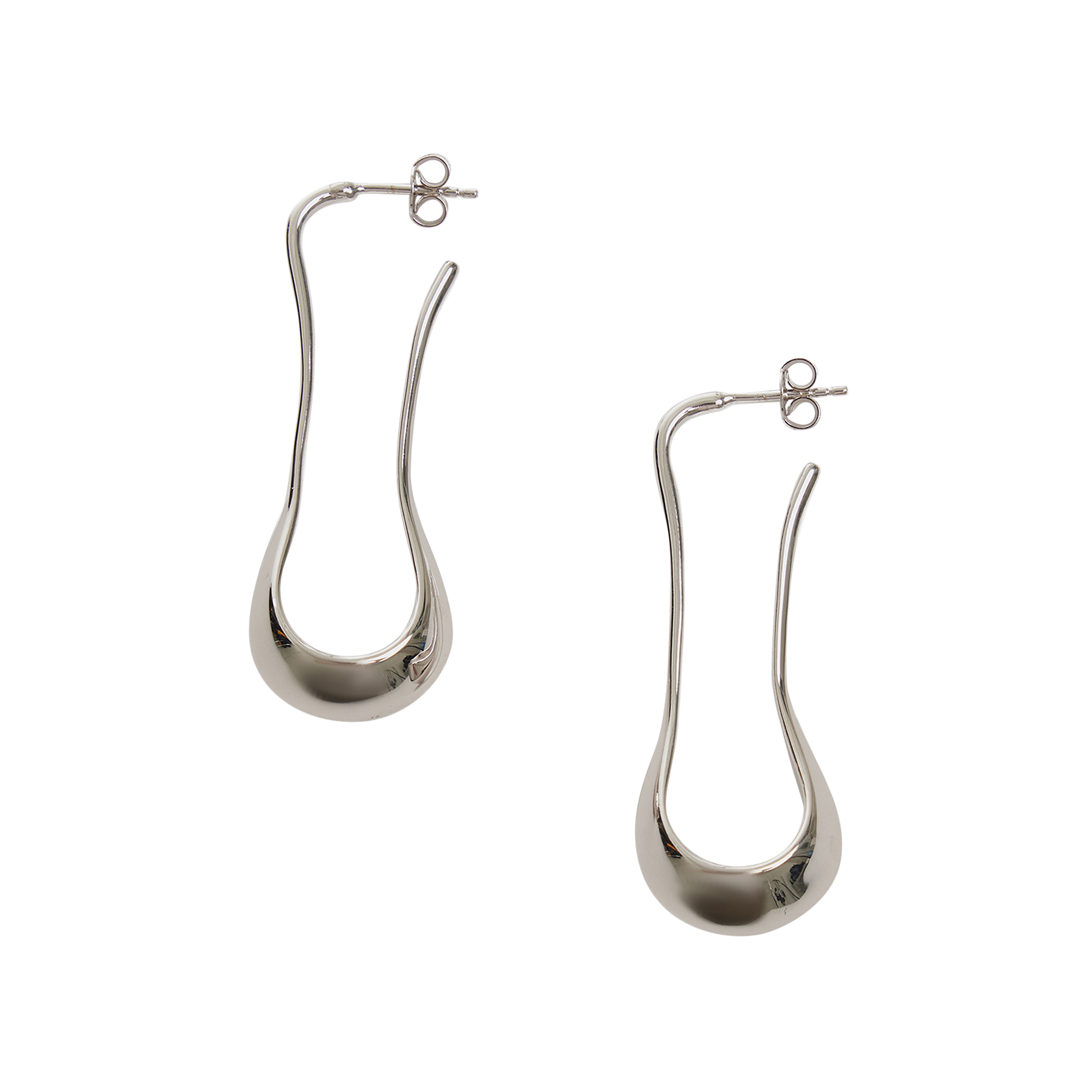 Pre-owned Lemaire Short Drop Earrings 'silver'