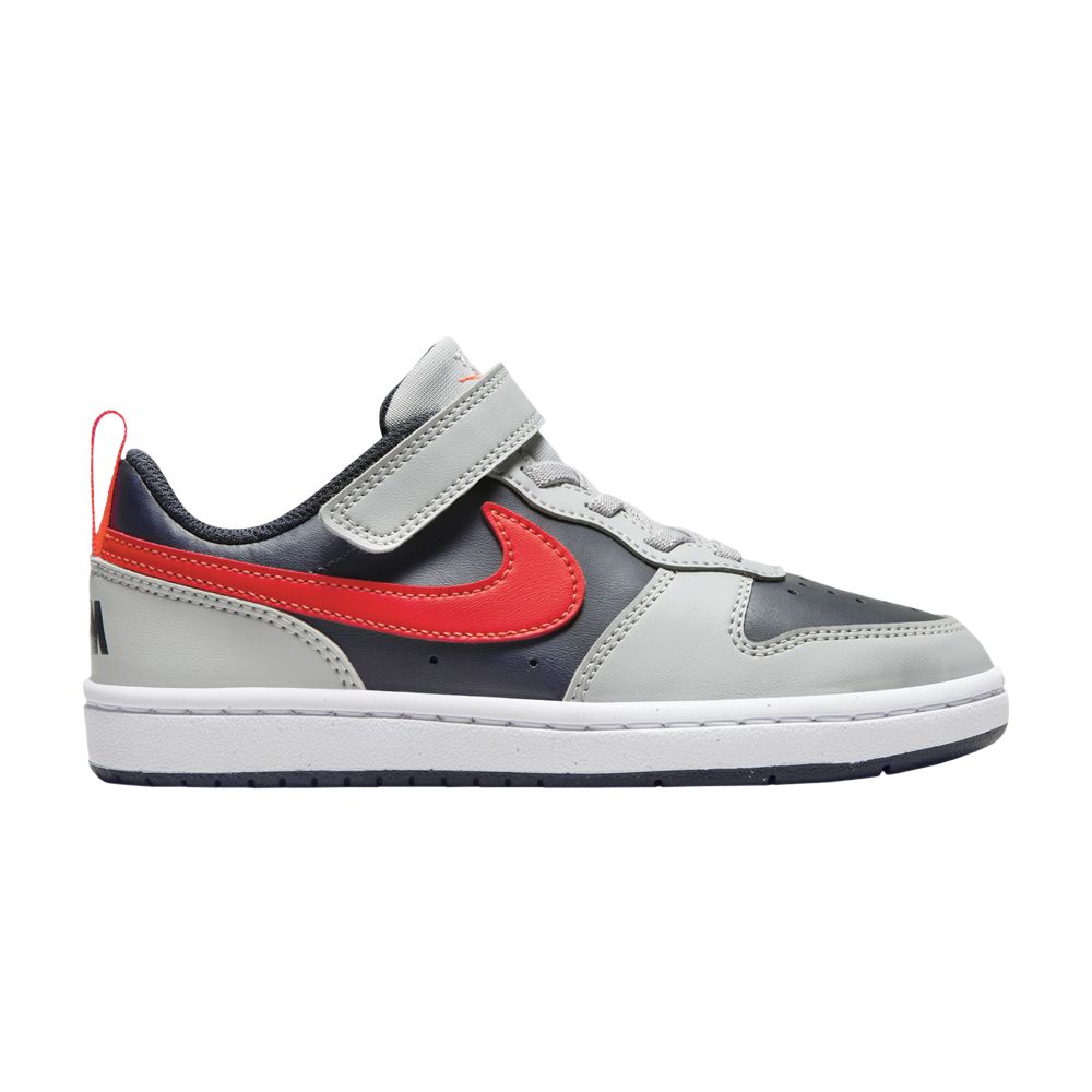 Pre-owned Nike Court Borough Low Recraft Ps 'light Smoke Bright Crimson' | Grey | Kid's Size 12
