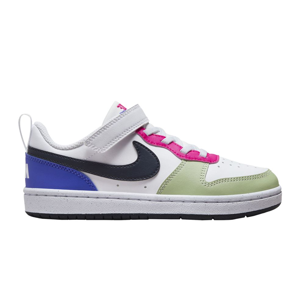 Pre-owned Nike Court Borough Low Recraft Ps 'honeydew Pink Ultramarine' | White | Kid's Size 1