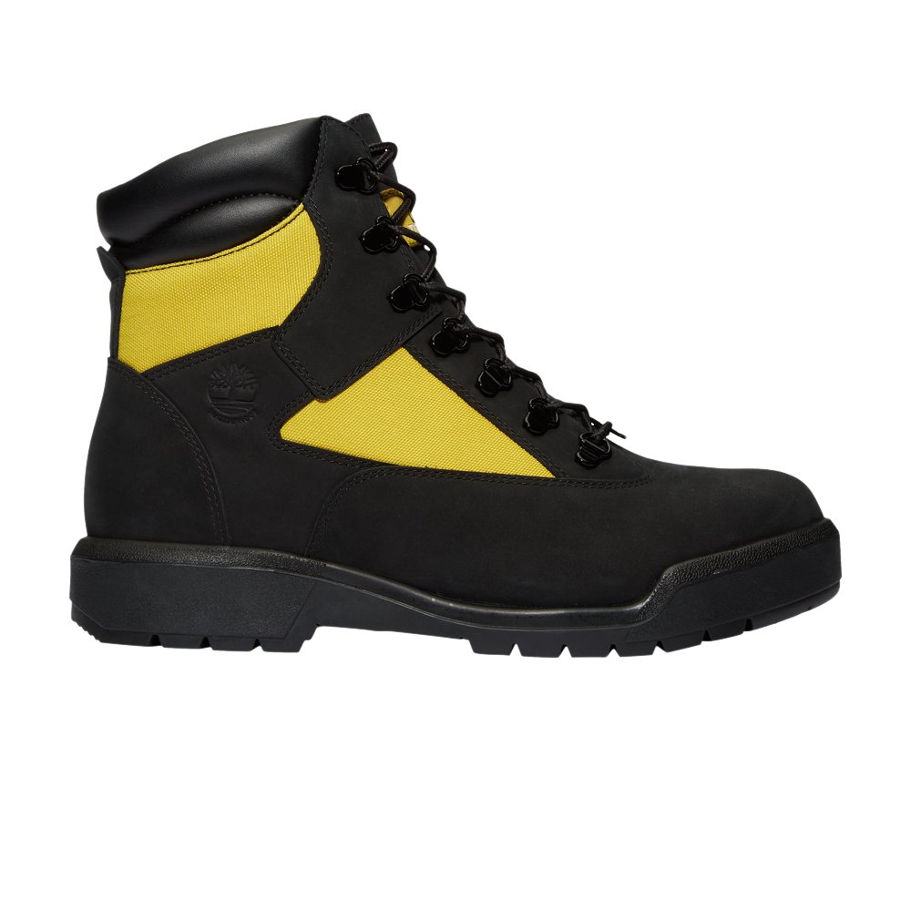 Pre-owned Timberland 6 Inch Field Boot 'black Yellow'