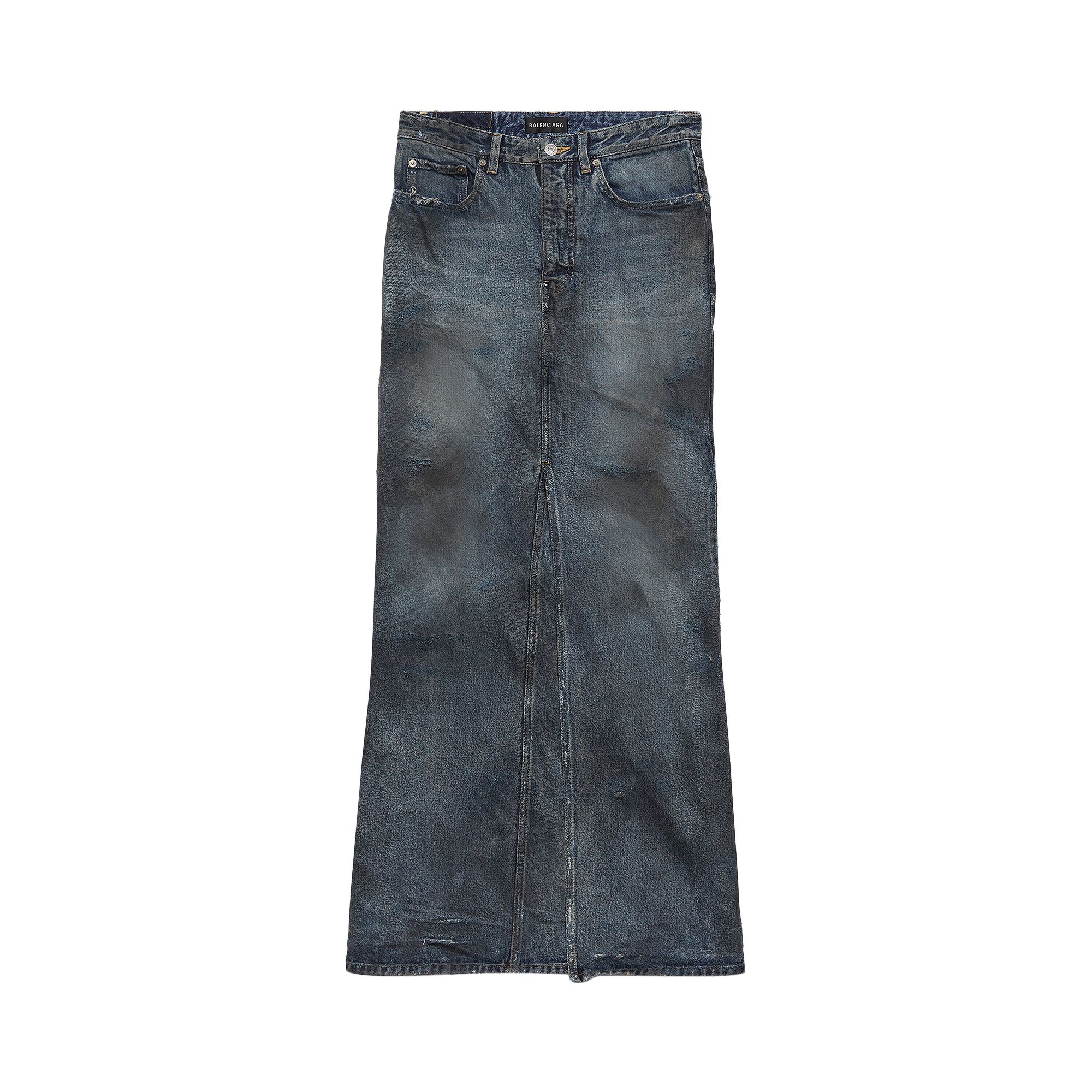 Pre-owned Balenciaga Maxi Skirt 'dirty Pale Blue' | Women's Size 34