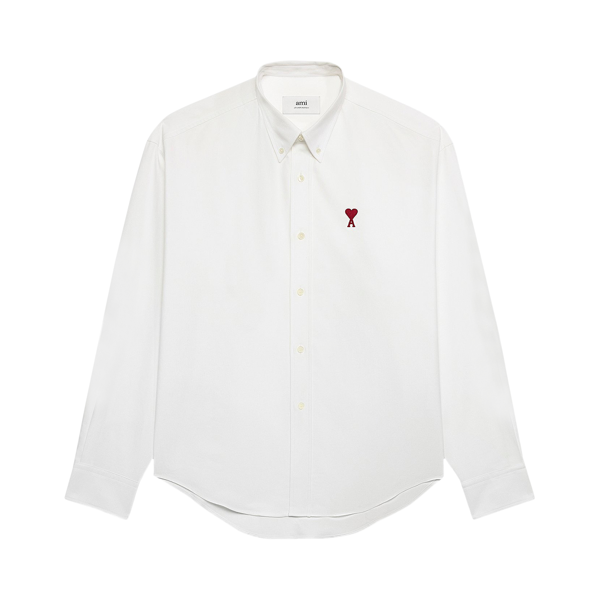Pre-owned Ami Alexandre Mattiussi Ami Boxy Fit Shirt 'natural White'