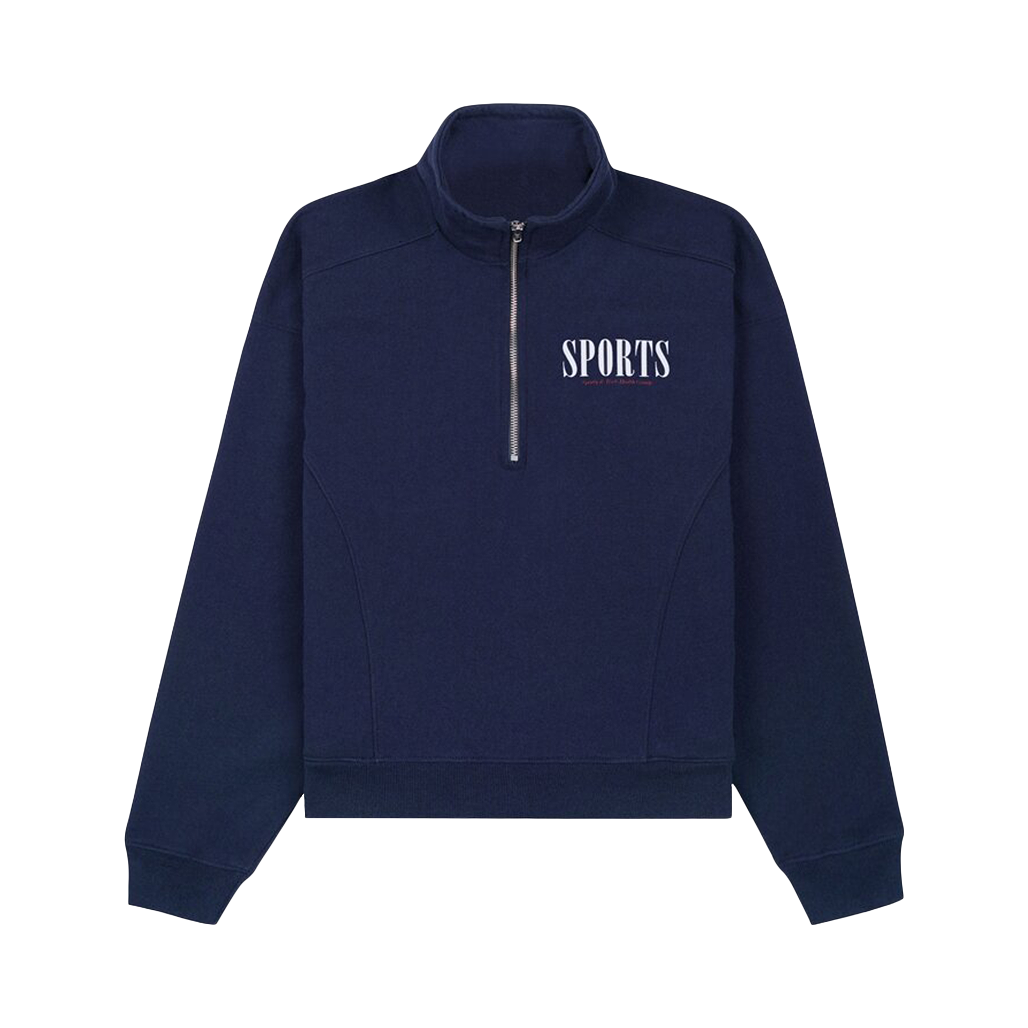 Pre-owned Sporty And Rich Sporty & Rich Sports Quarter Zip 'navy' In Blue