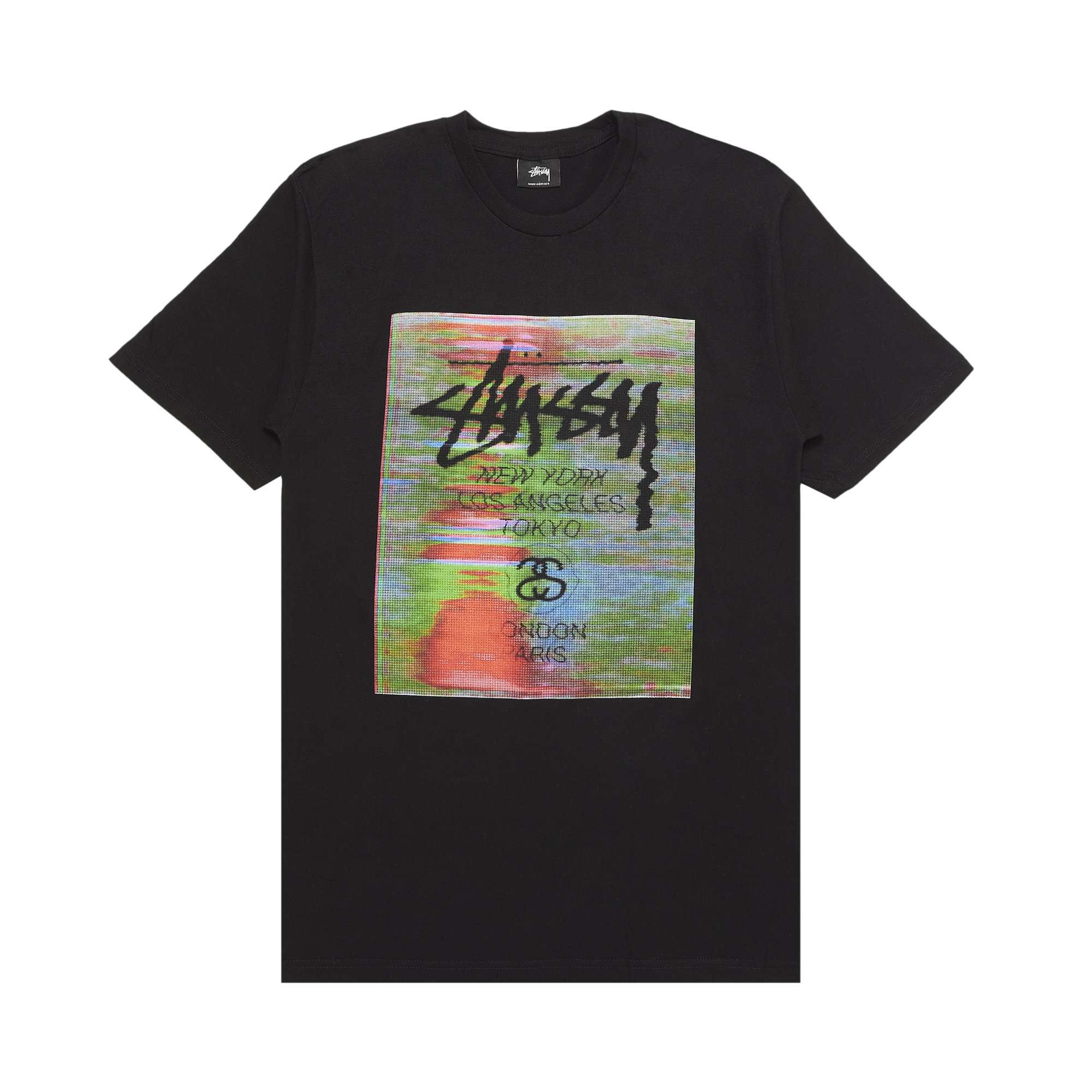 Pre-owned Stussy World Tour Glitch Tee 'black'