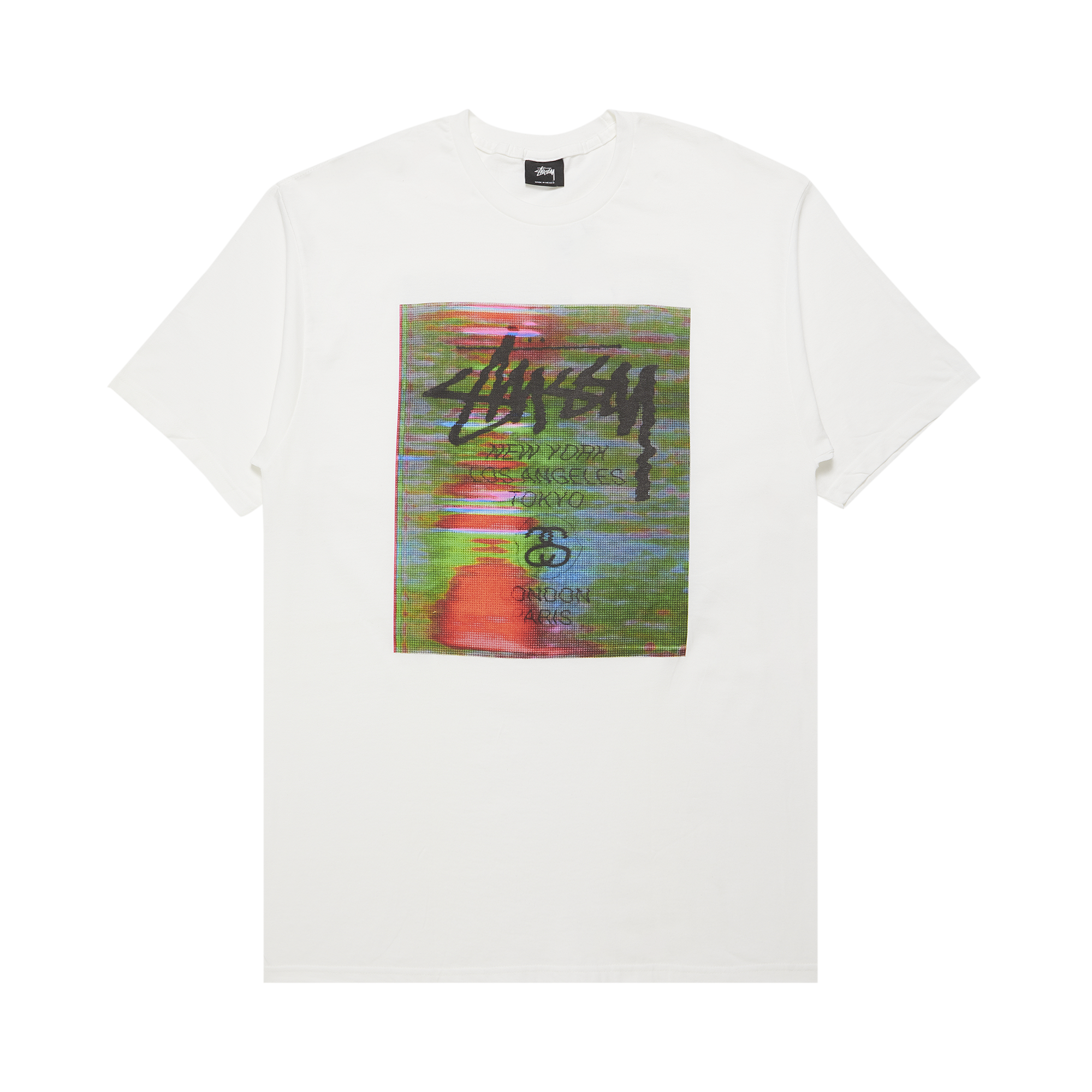 Pre-owned Stussy World Tour Glitch Tee 'white'