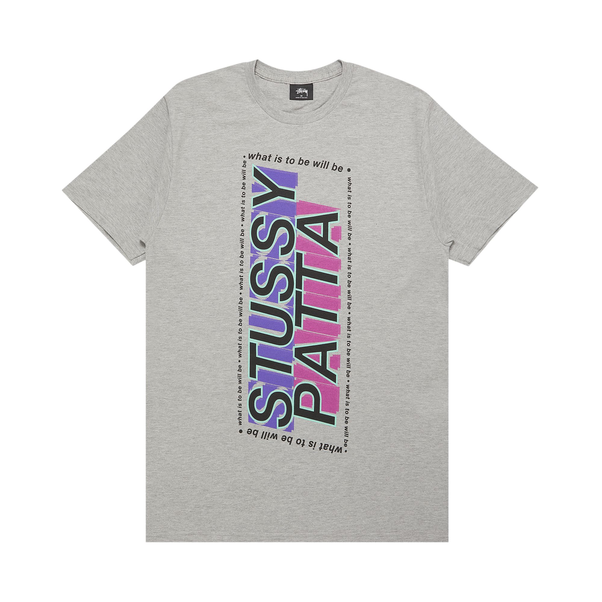 Pre-owned Stussy X Patta What It Is To Be Will Be Tee 'grey Heather'