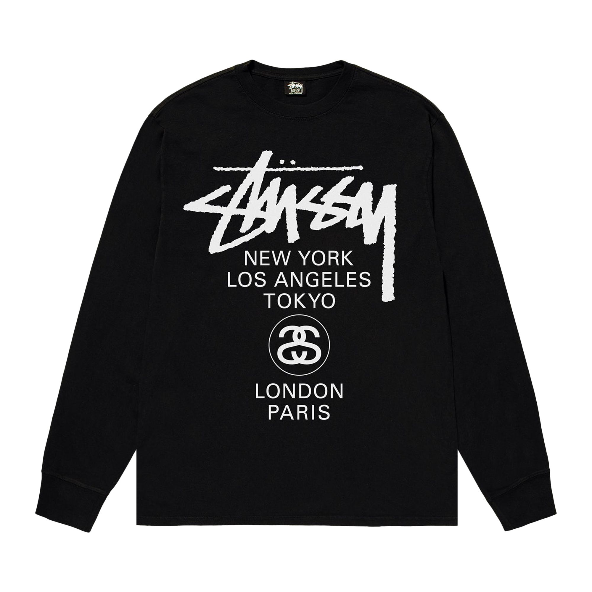 Pre-owned Stussy World Tour Long-sleeve Tee 'black' | Men's Size Xl