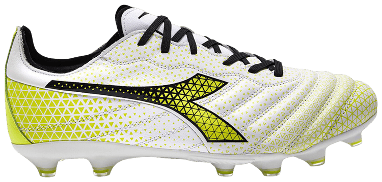 Diadora Brasil Elite GR LT LP12 White Fluorescent Yellow