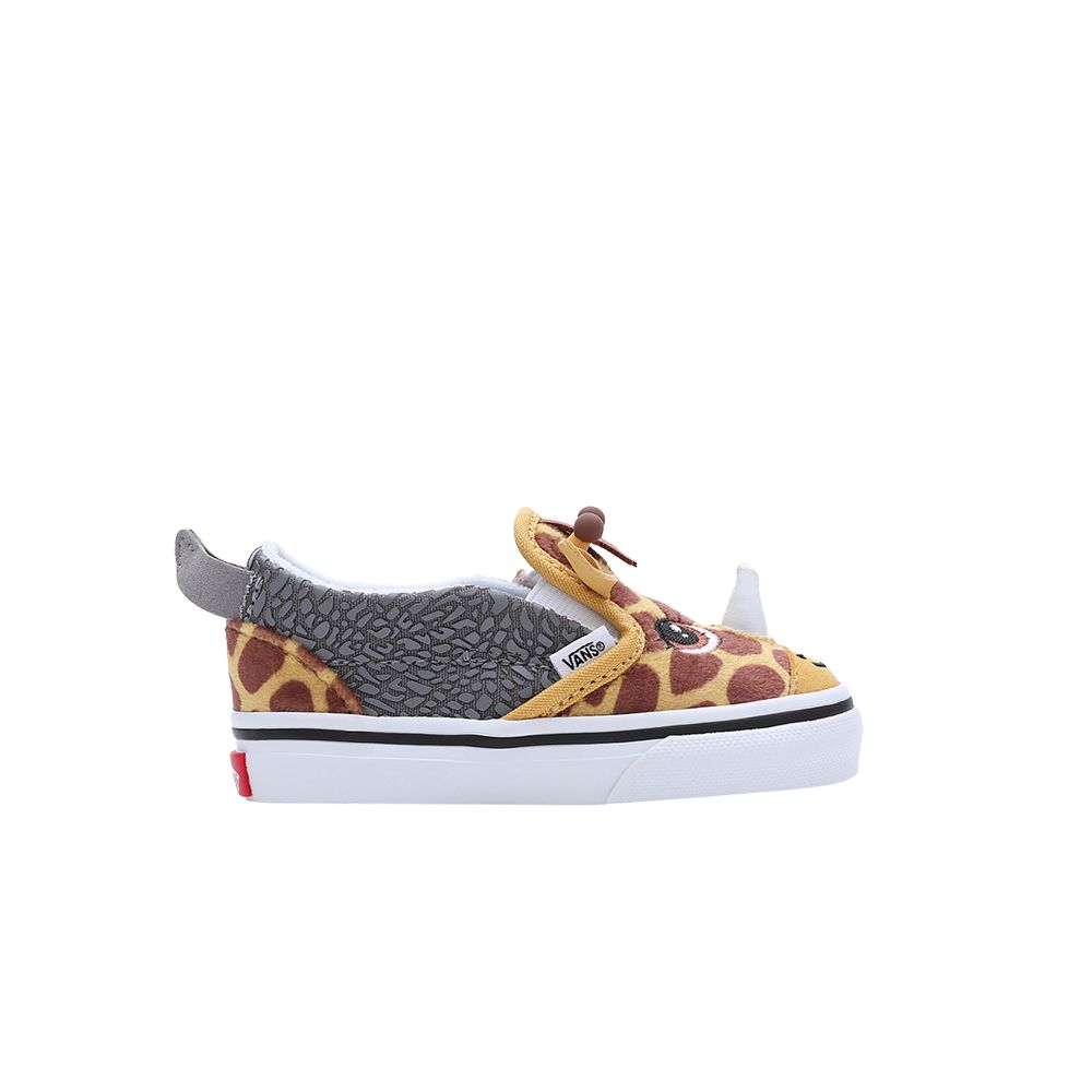 Pre-owned Vans Slip-on V Toddler 'rinoceraffe' | Grey | Infant Size 4