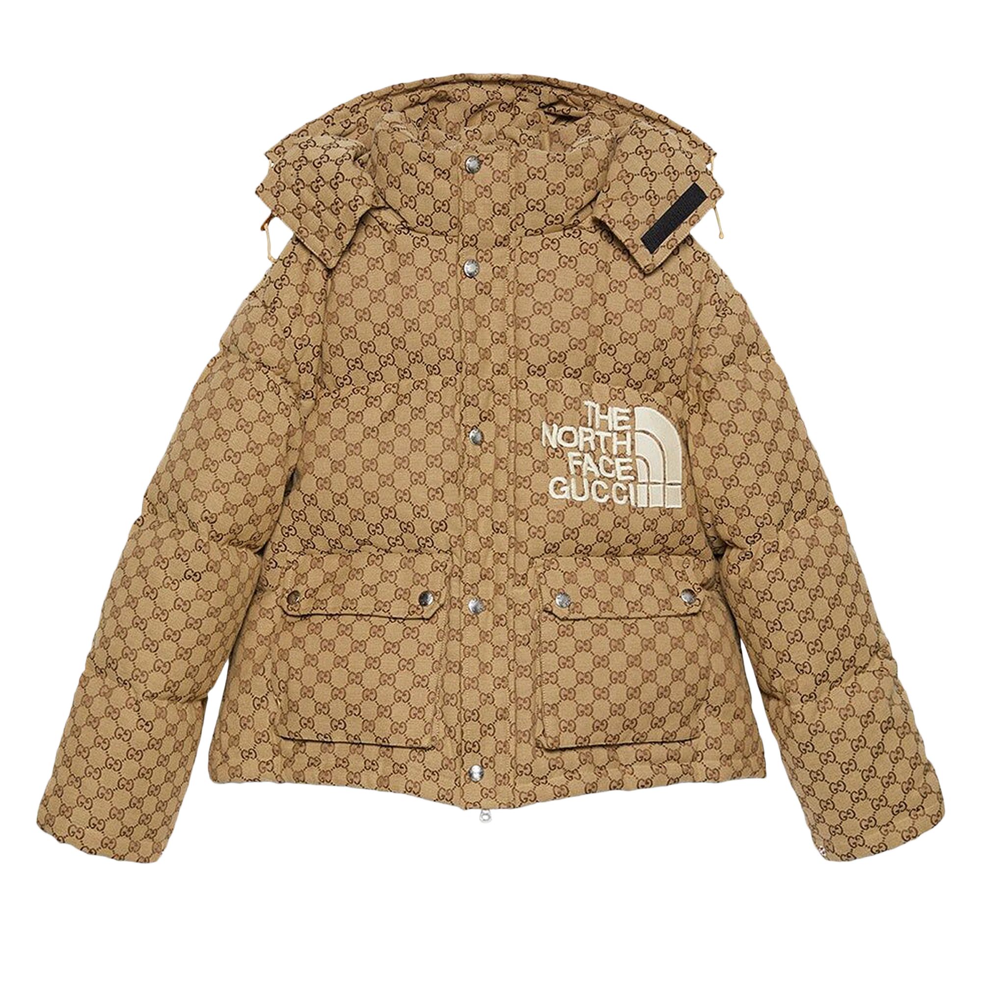 Click to view more detailed imagery on our partner's website Pre-owned Gucci X The North Face Print Jacket 'beige/ebony' In Tan