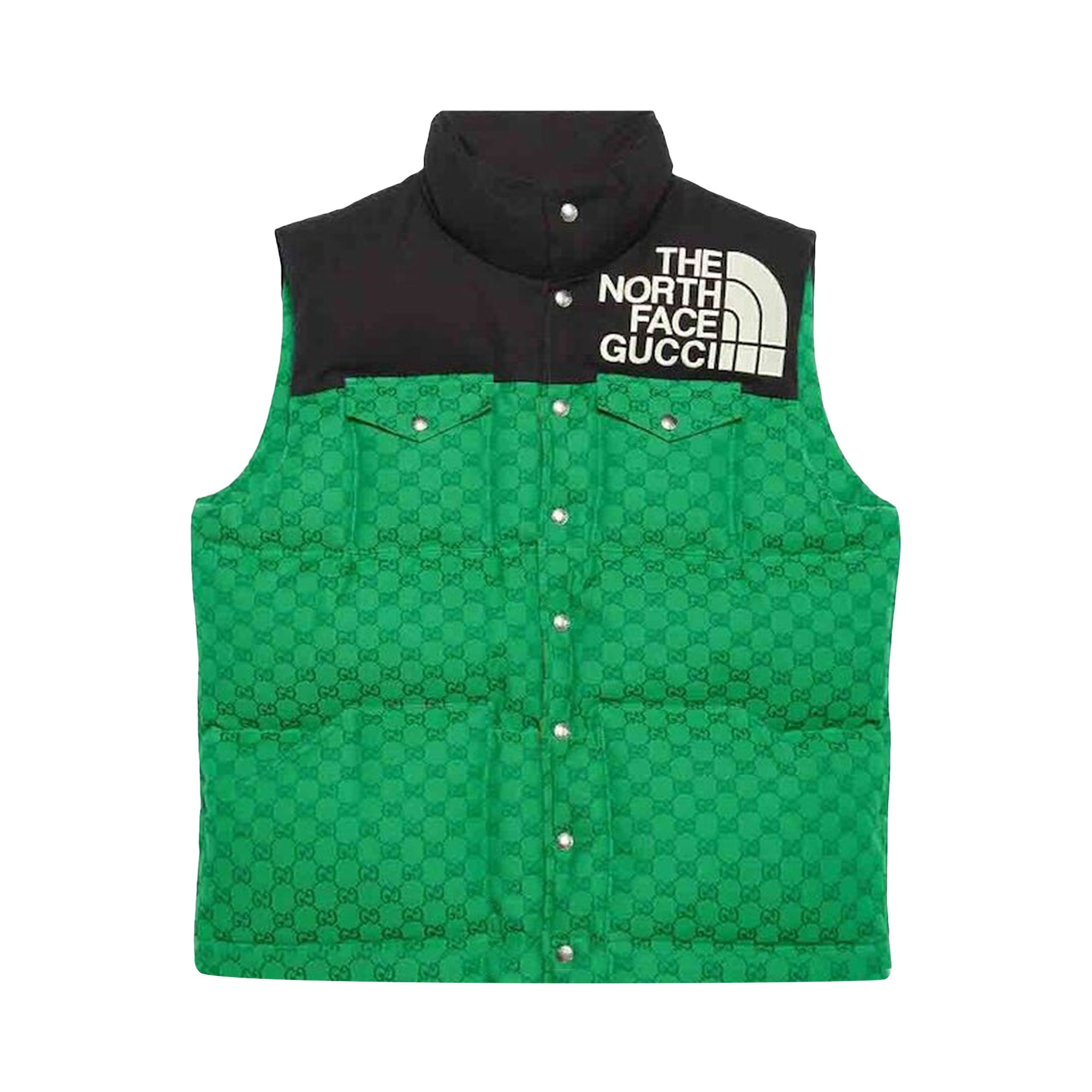 Gucci x The North Face Padded Vest 'Green/Black' | Men's Size M