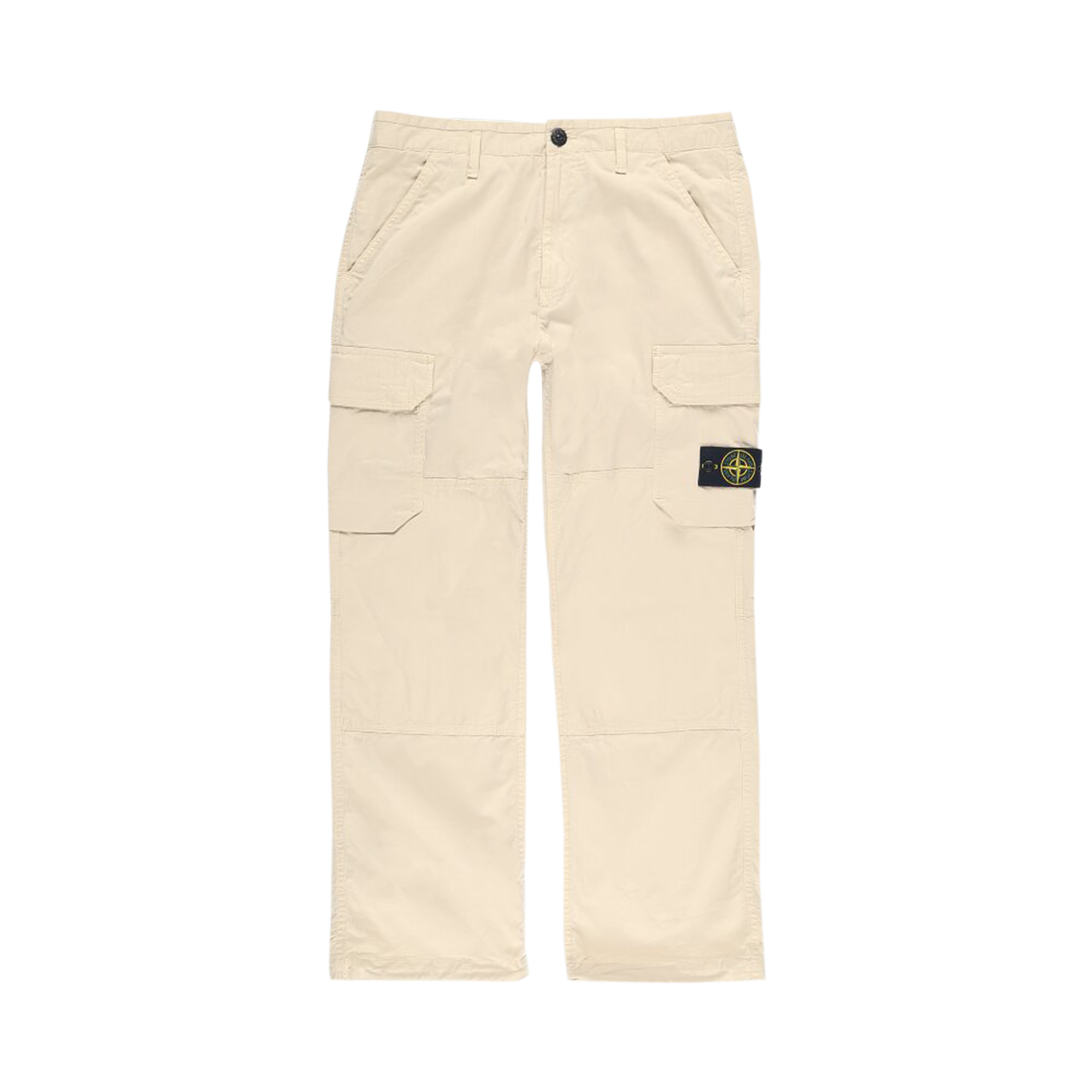 Pre-owned Stone Island Cargo Pants 'plaster' In Cream