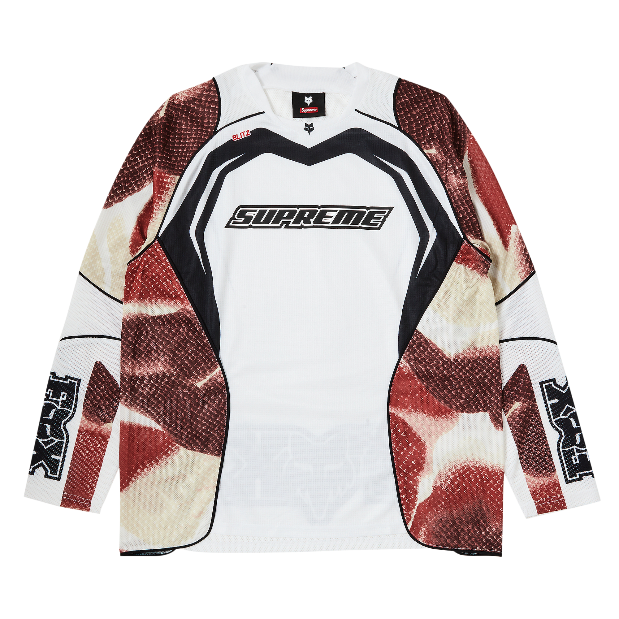 Pre-owned Supreme X Fox Racing Jersey 'white'