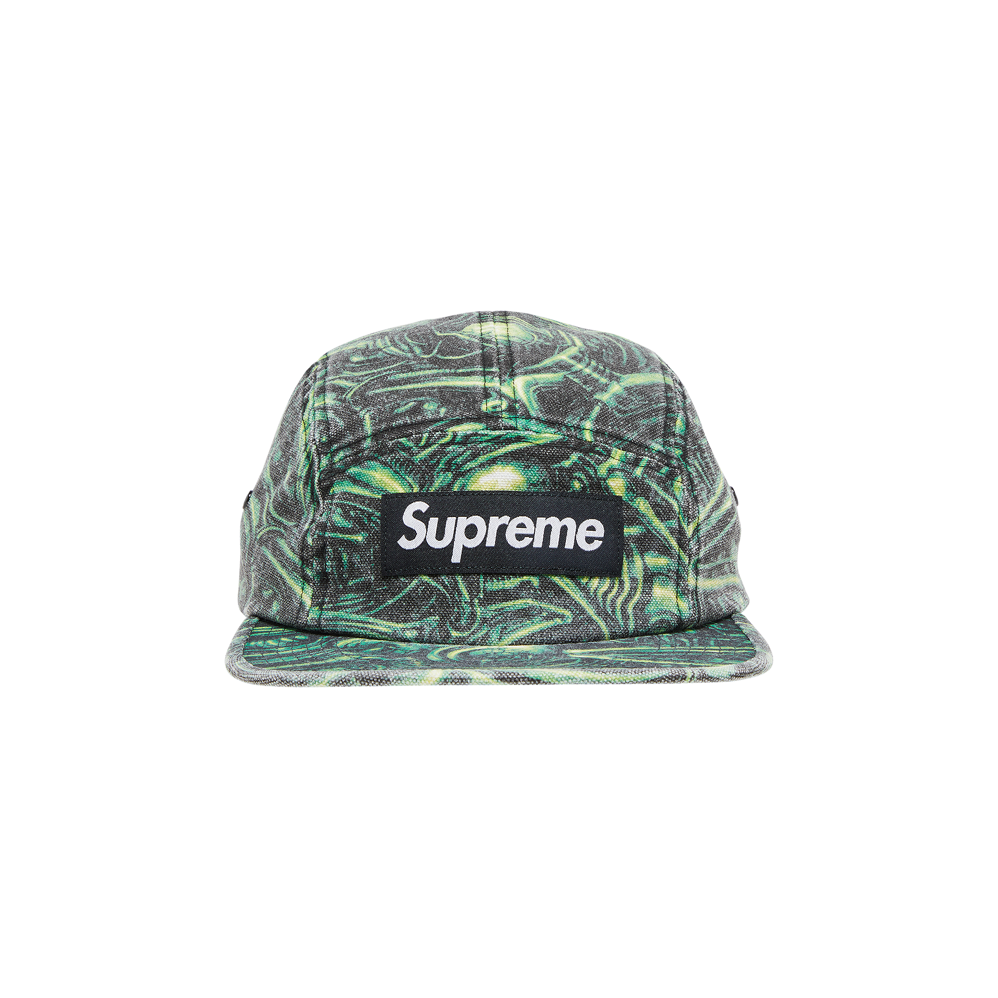 Pre-owned Supreme H.r. Giger Camp Cap 'green'