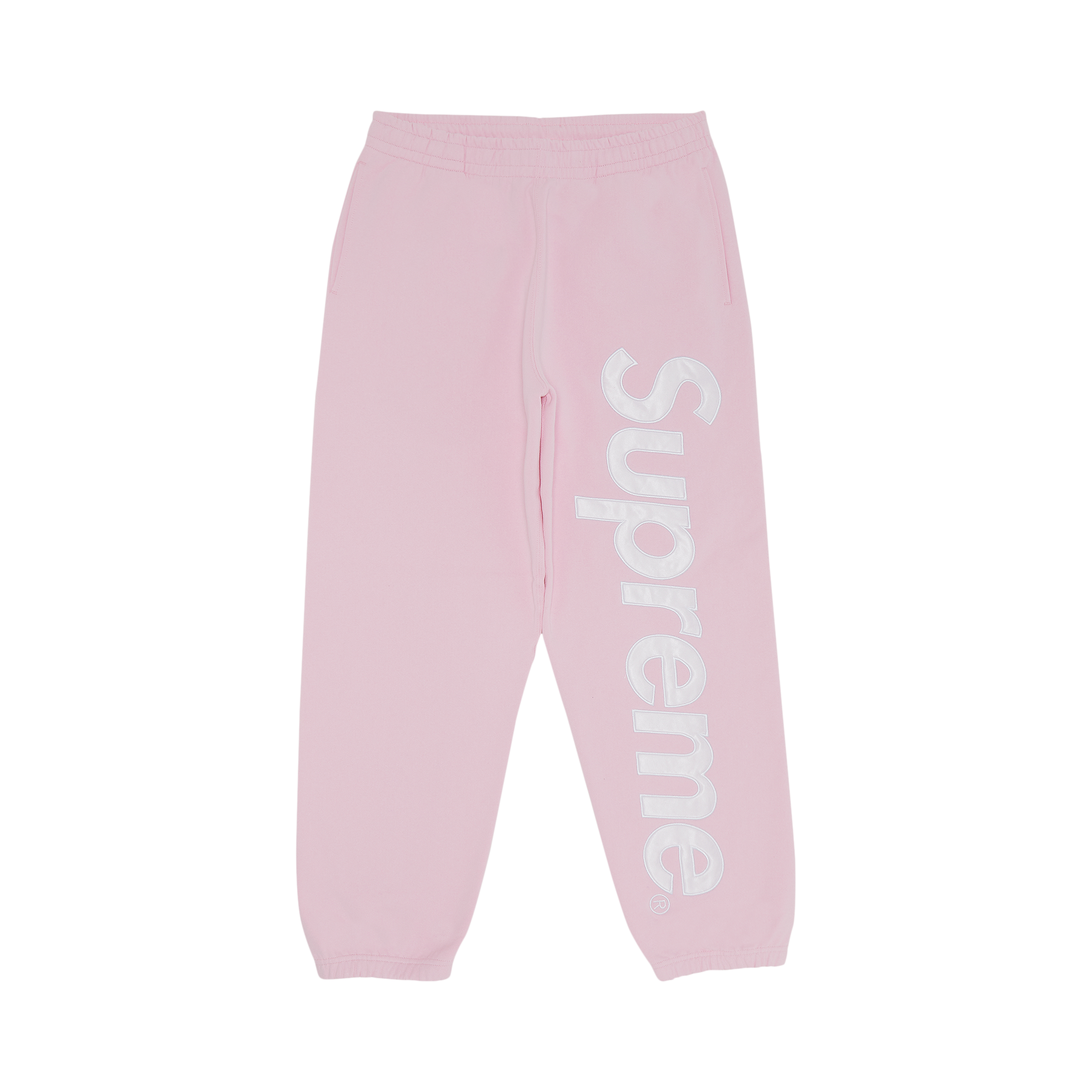Pre-owned Supreme Satin Appliqué Sweatpant 'light Pink'