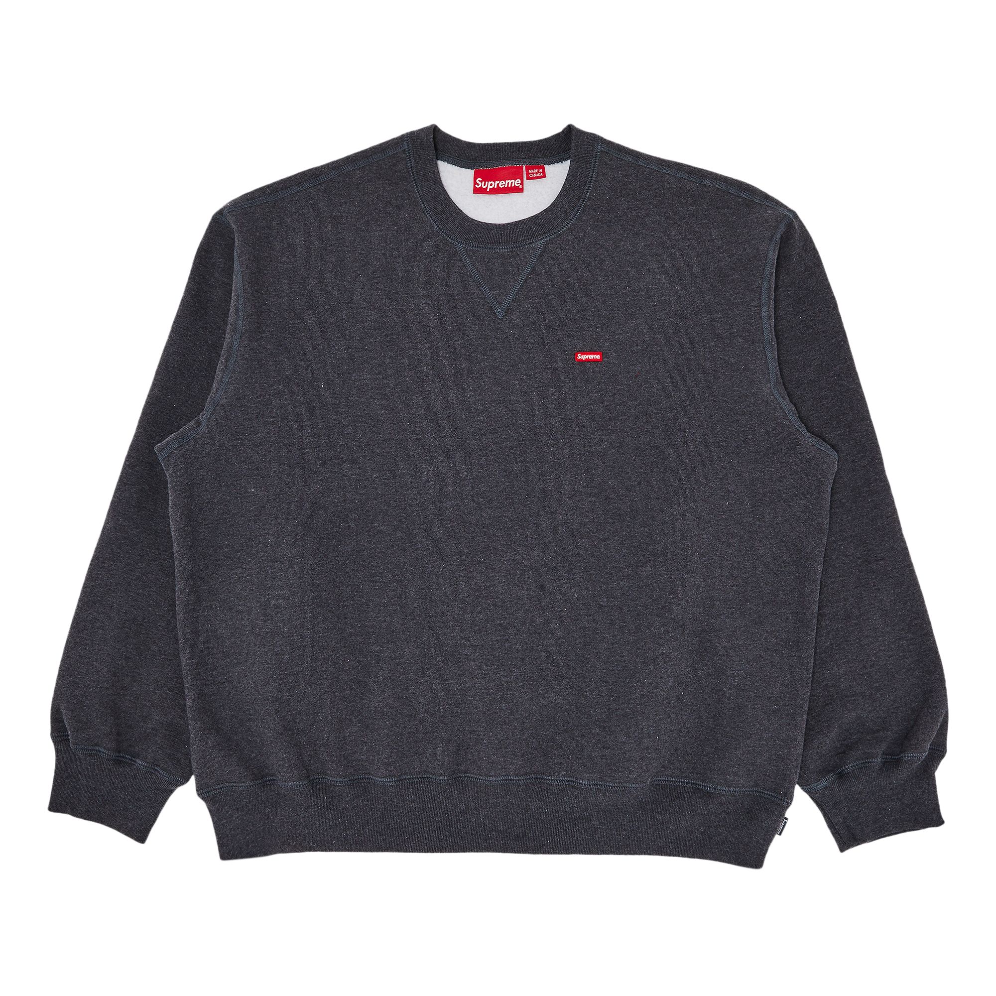 Supreme Small Box Crewneck 'Charcoal' | Grey | Men's Size M