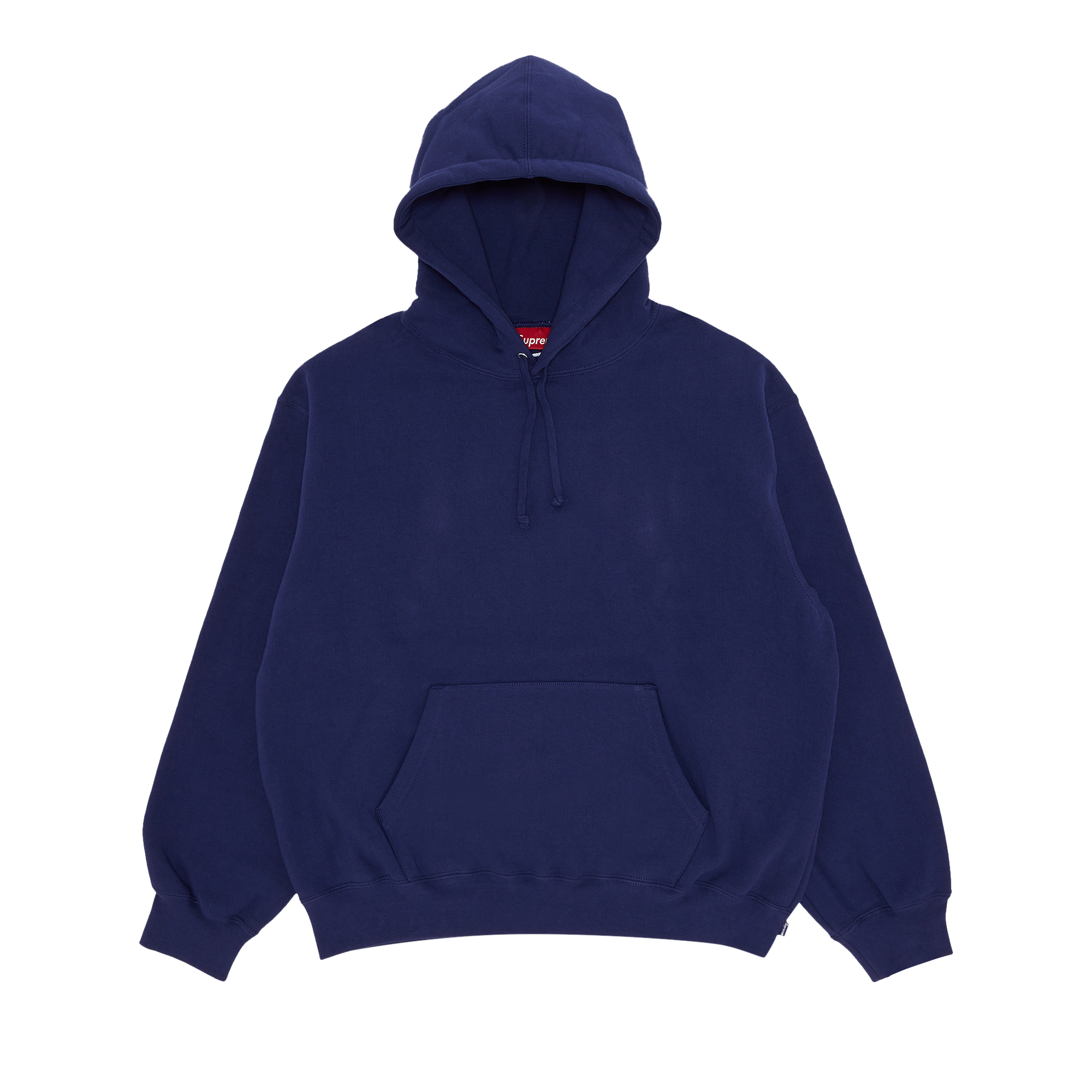 Pre-owned Supreme Satin Appliqué Hooded Sweatshirt 'washed Navy' In Blue
