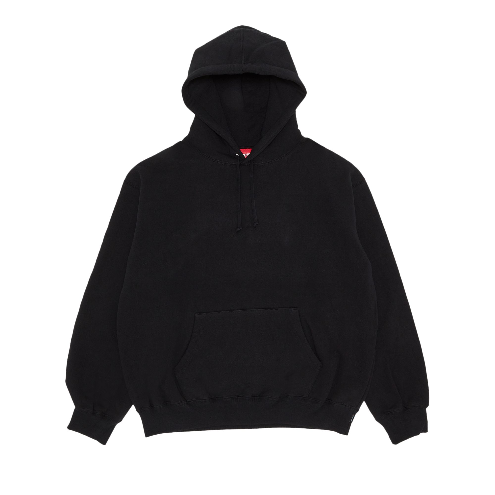 Pre-owned Supreme Satin Appliqué Hooded Sweatshirt 'black'