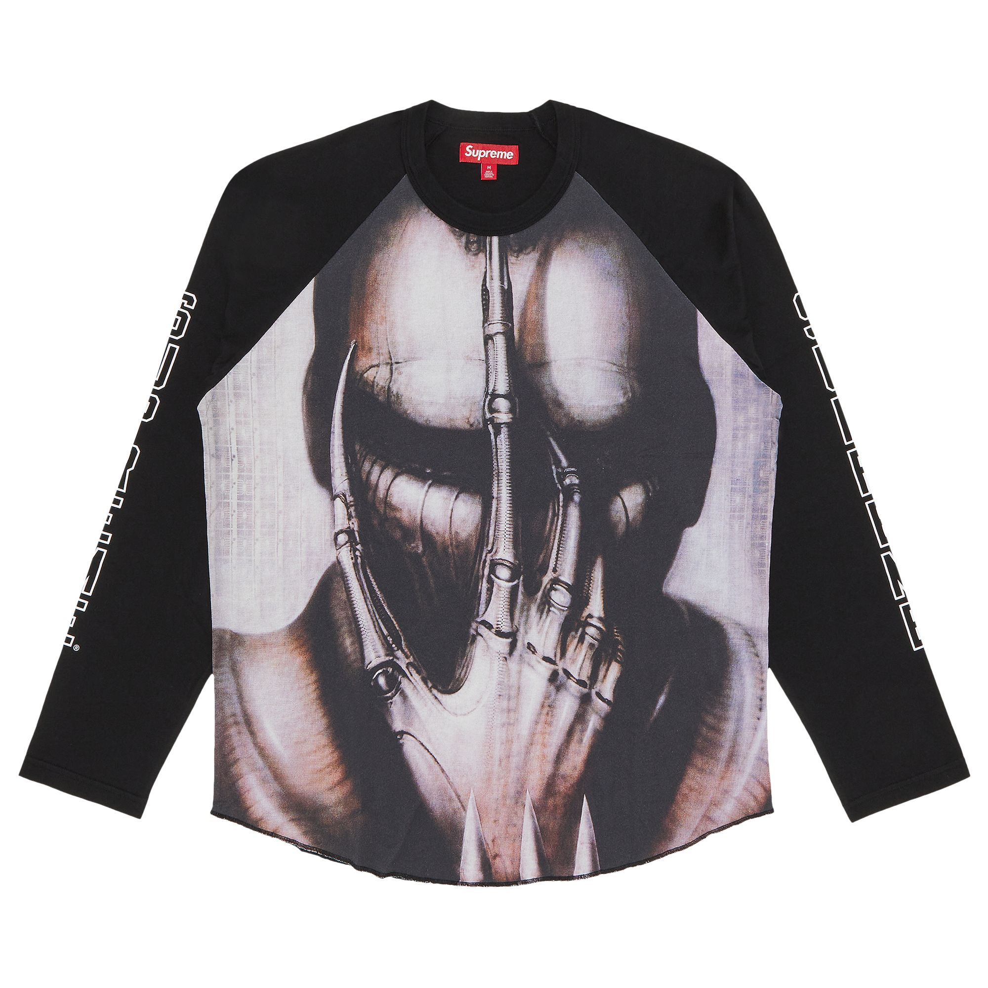 Supreme H.R. Giger Raglan Long-Sleeve Top 'Black' | Men's Size M