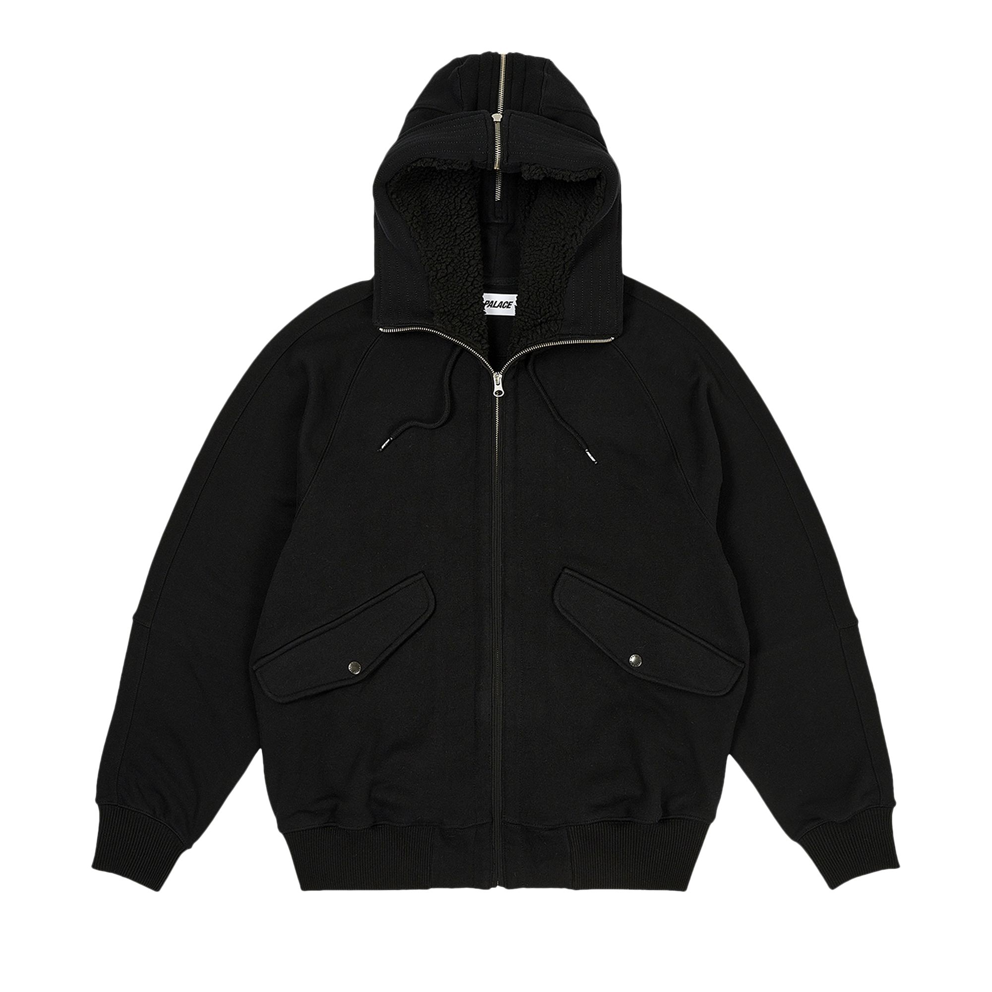 Pre-owned Palace Split Hood Bomber Sweat 'black'