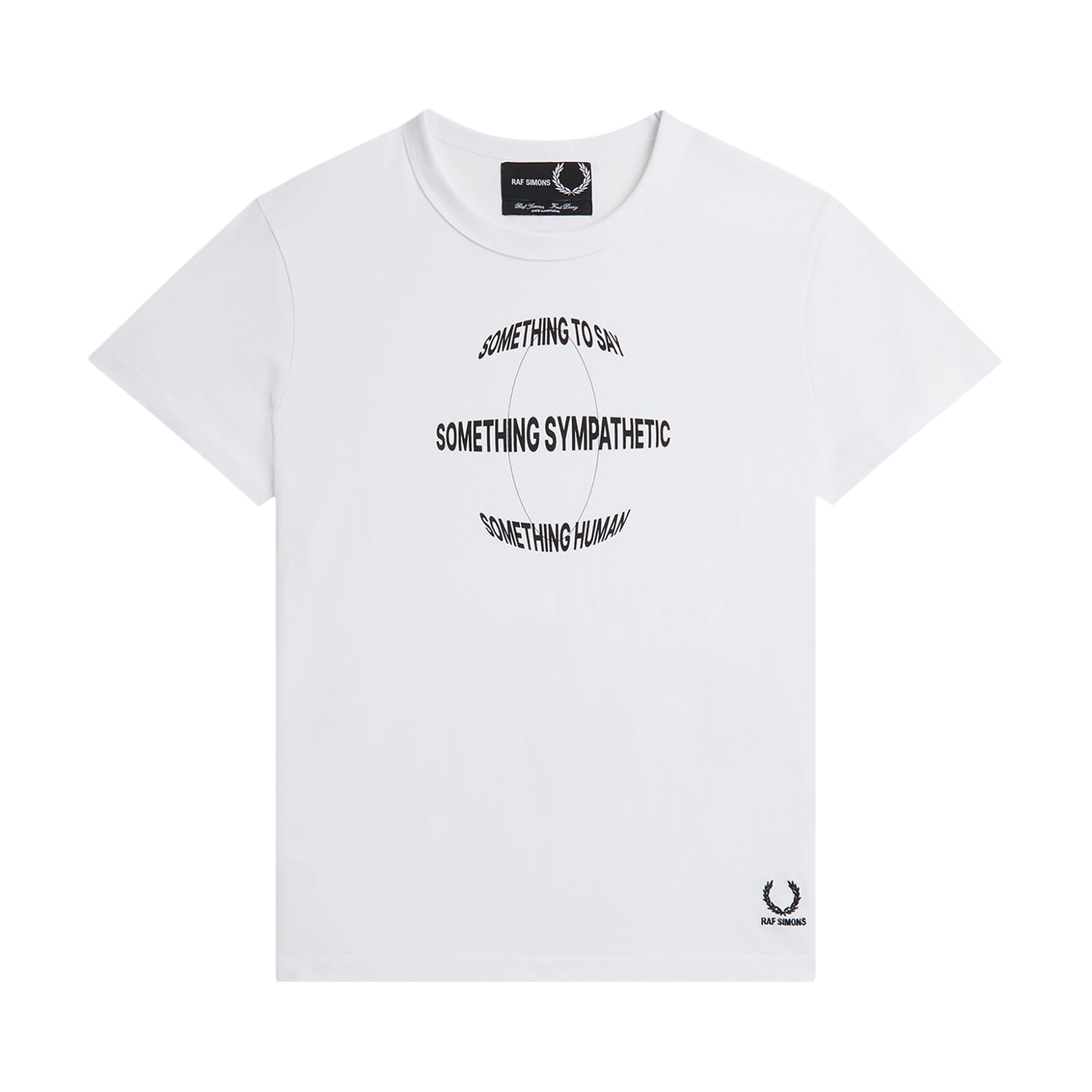 Pre-owned Fred Perry X Raf Simons Printed Slim T-shirt 'white'