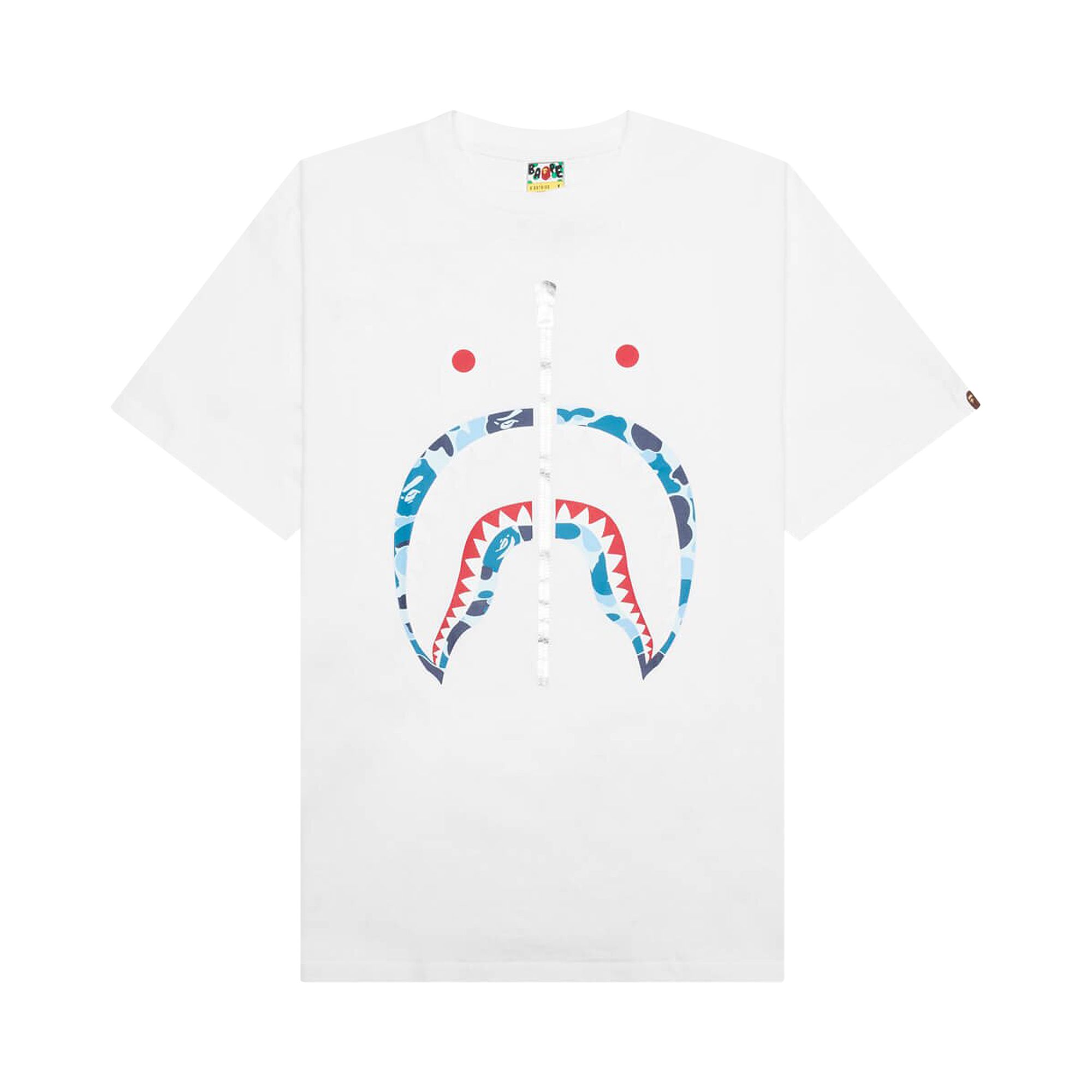 BAPE BAPE ABC CAMO SHARK TEE 'WHITE/BLUE'