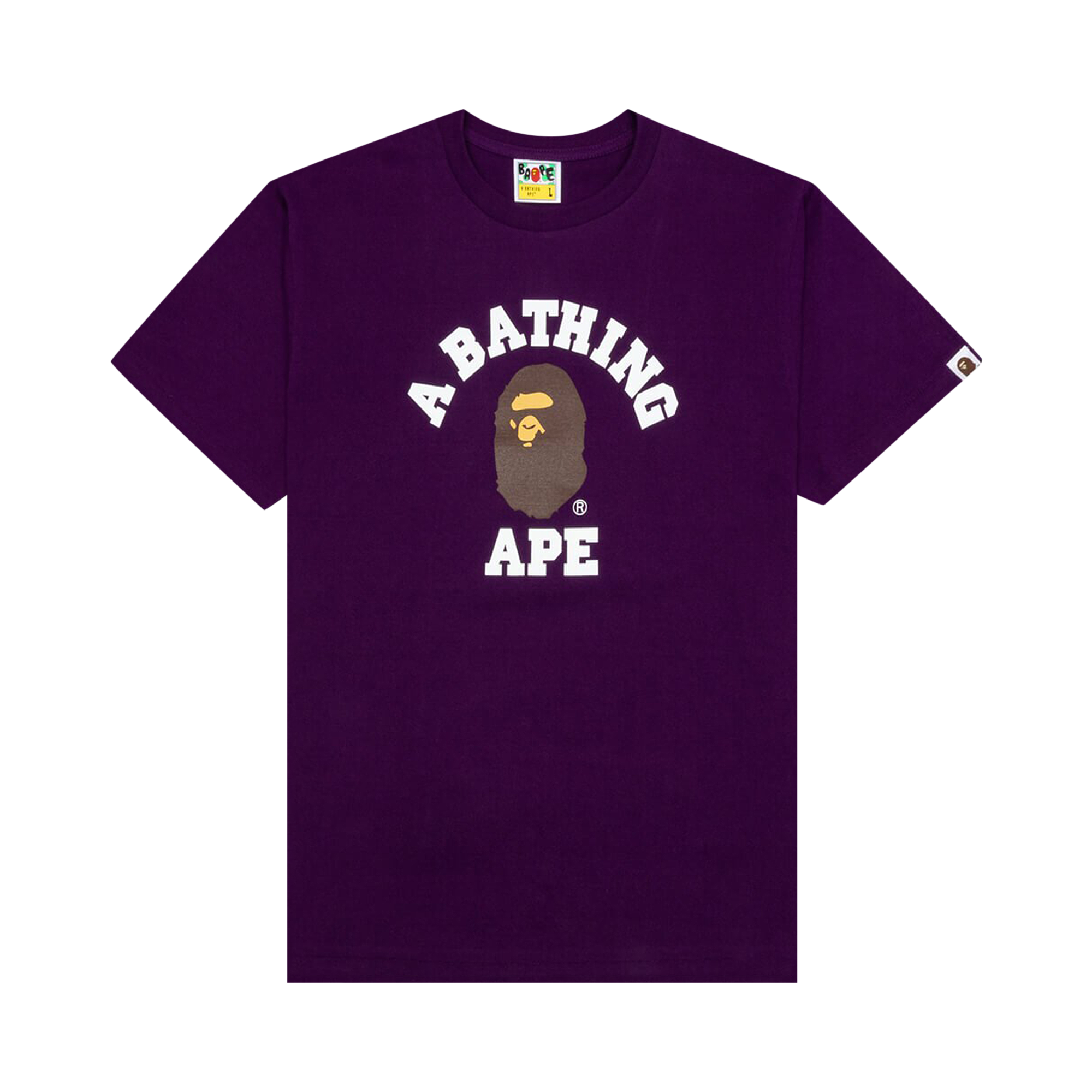 Pre-owned Bape Big Ape Head Tee 'purple'